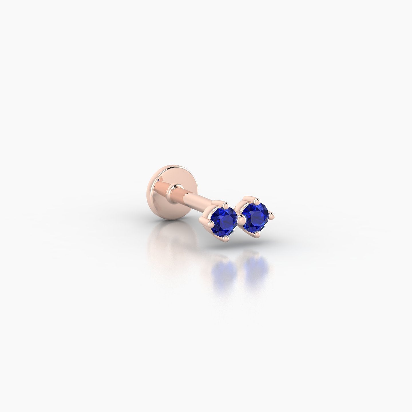 Isis | 18k Rose Gold 6.5 mm 5.5 mm Sapphire Nostril Piercing