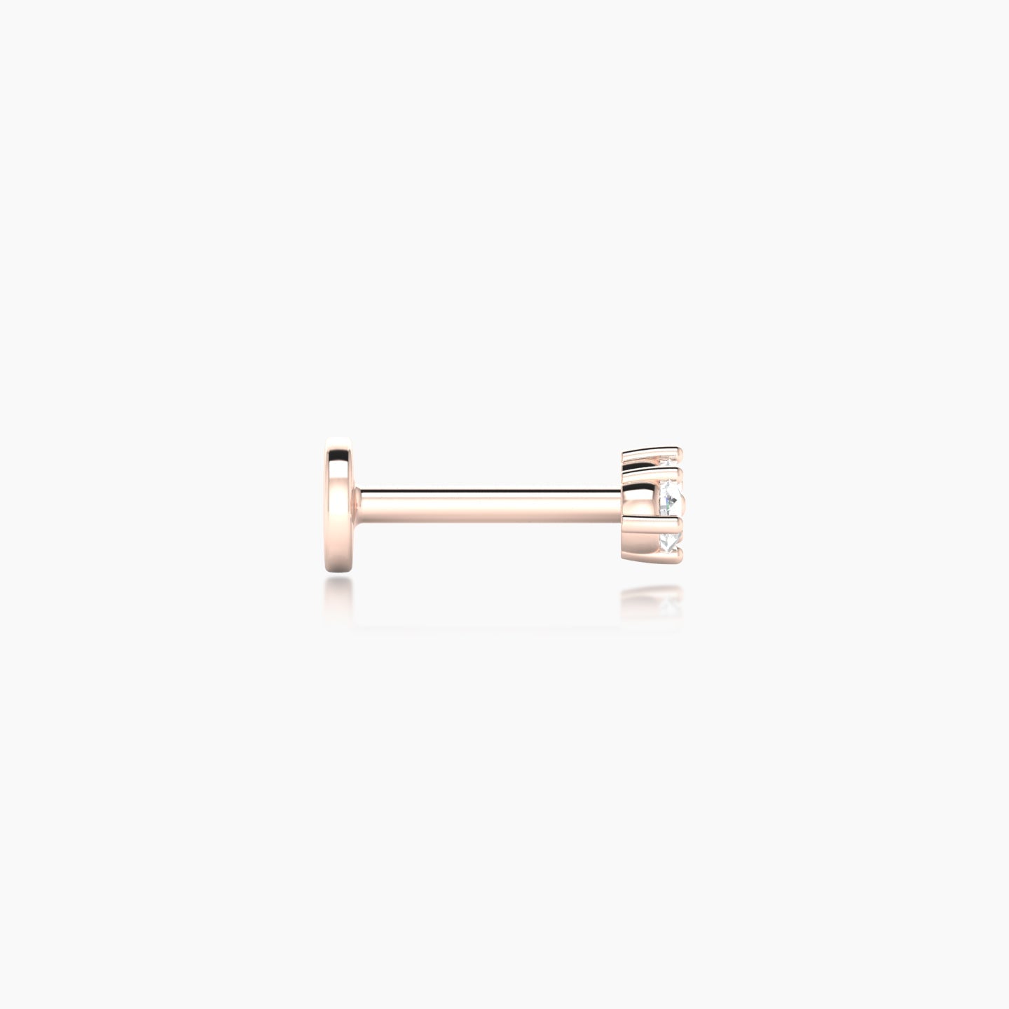 Isis | 18k Rose Gold 5.5 mm 6.5 mm Diamond Nostril Piercing