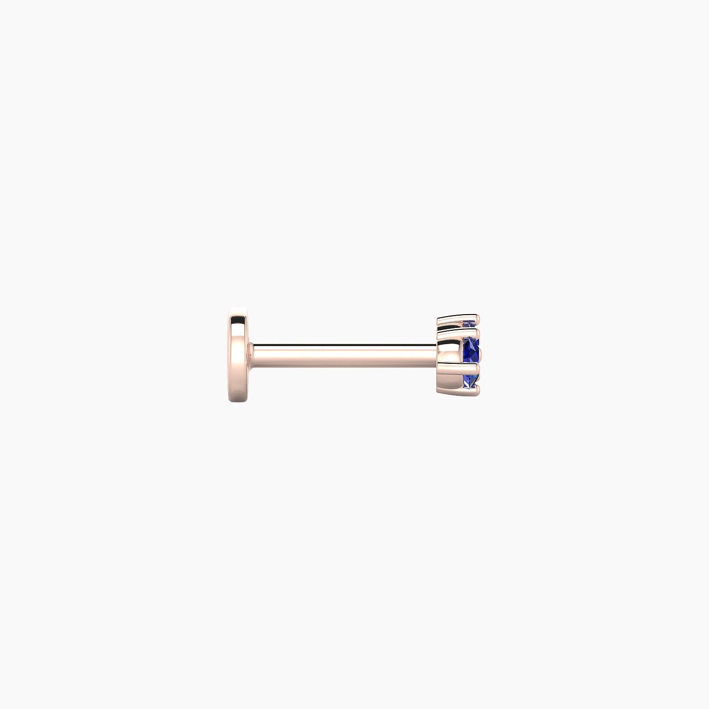 Isis | 18k Rose Gold 6.5 mm 5.5 mm Sapphire Nostril Piercing