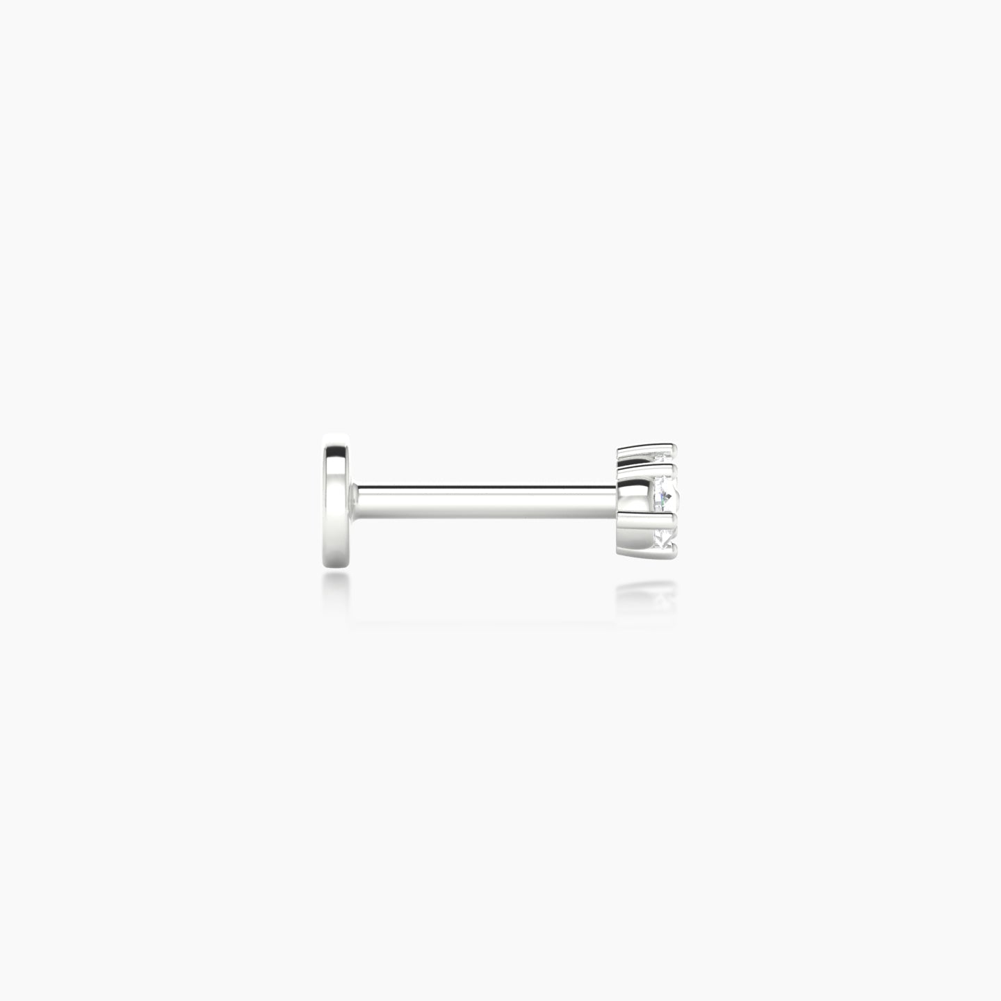 Isis | 18k White Gold 5.5 mm 6.5 mm Diamond Nostril Piercing