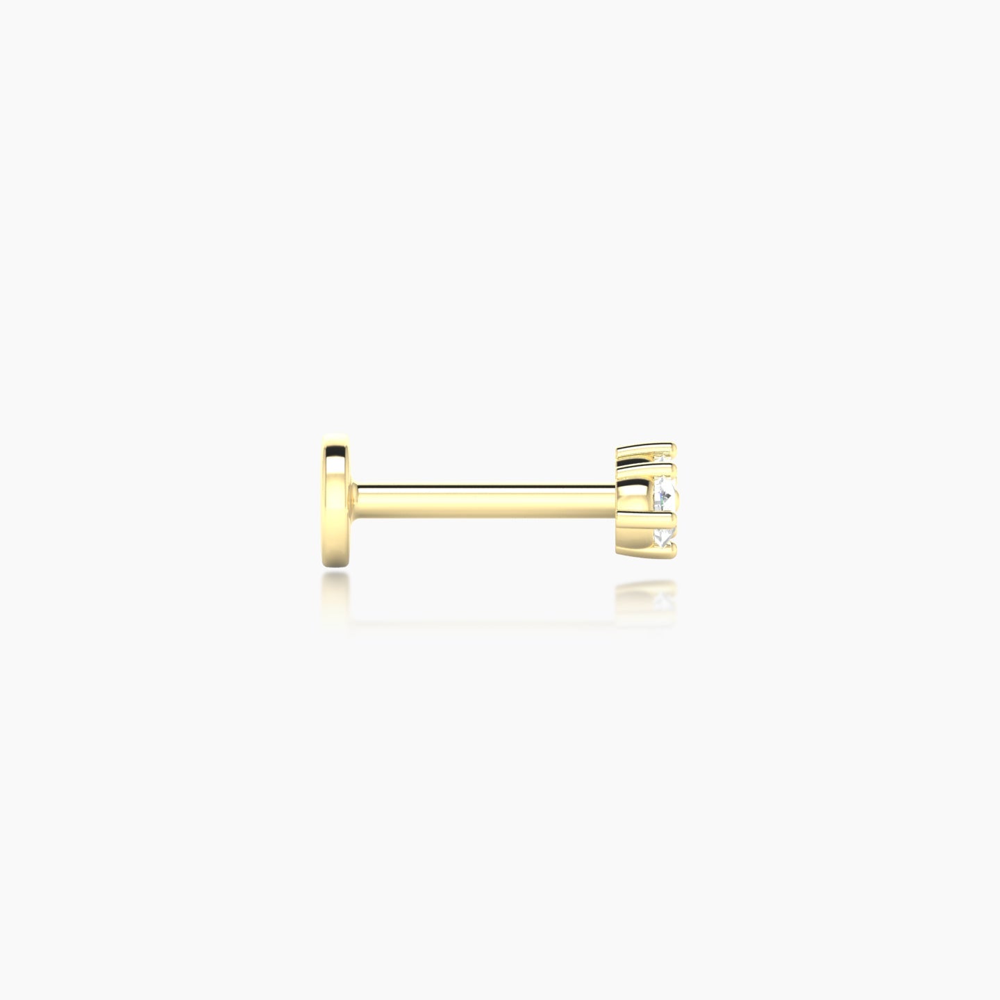 Isis | 18k Yellow Gold 5.5 mm 6.5 mm Diamond Nostril Piercing