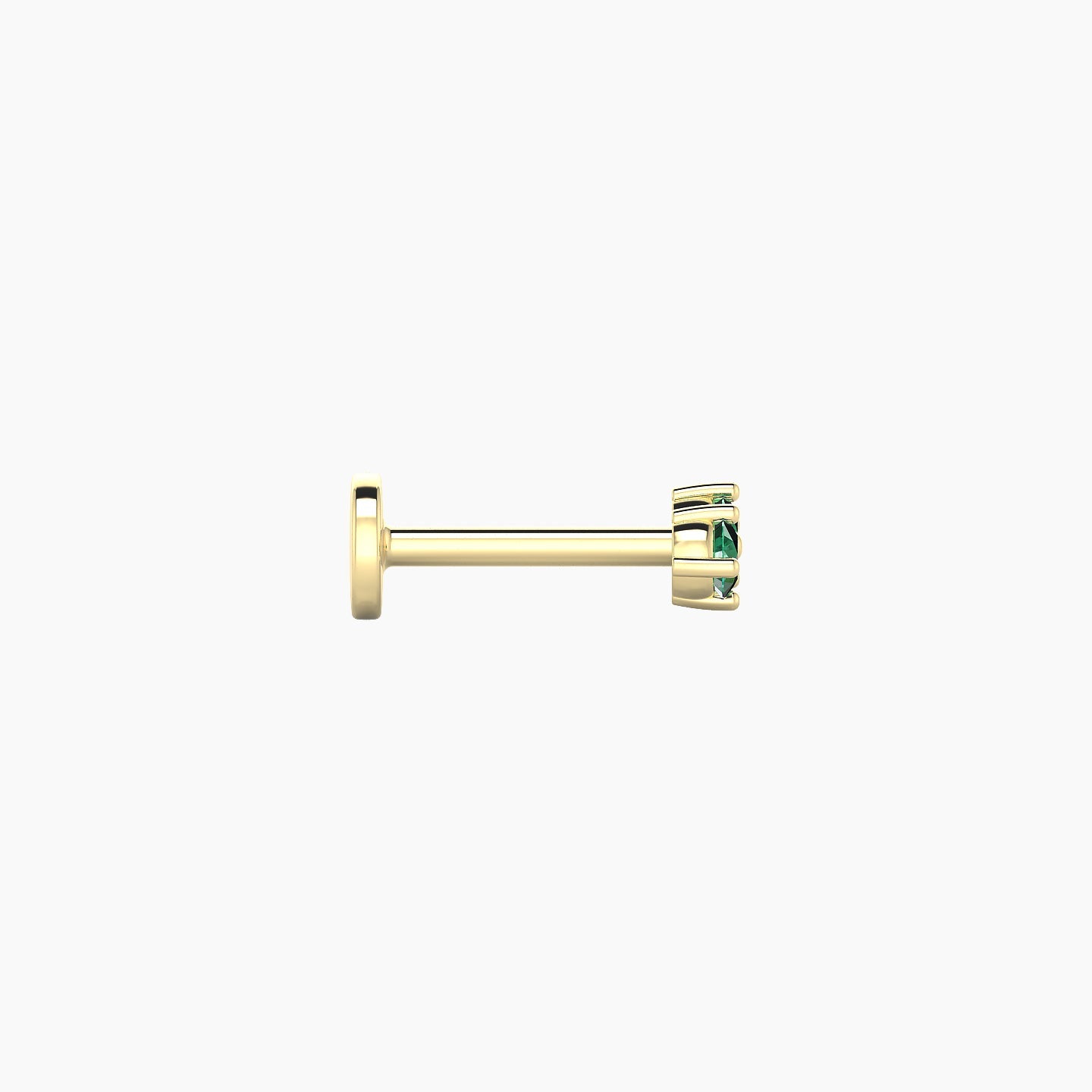 Isis | 18k Yellow Gold 6.5 mm 5.5 mm Emerald Nostril Piercing