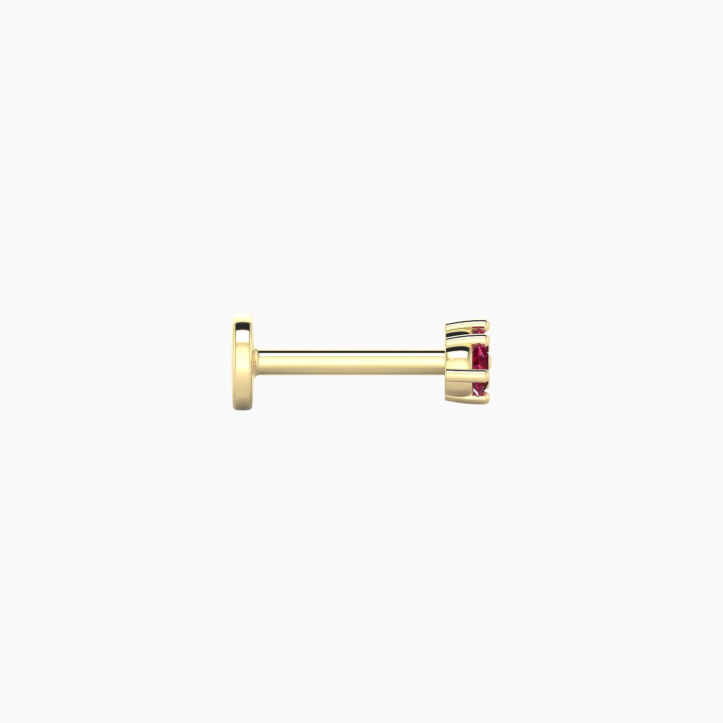 Isis | 18k Yellow Gold 6.5 mm 5.5 mm Ruby Nostril Piercing