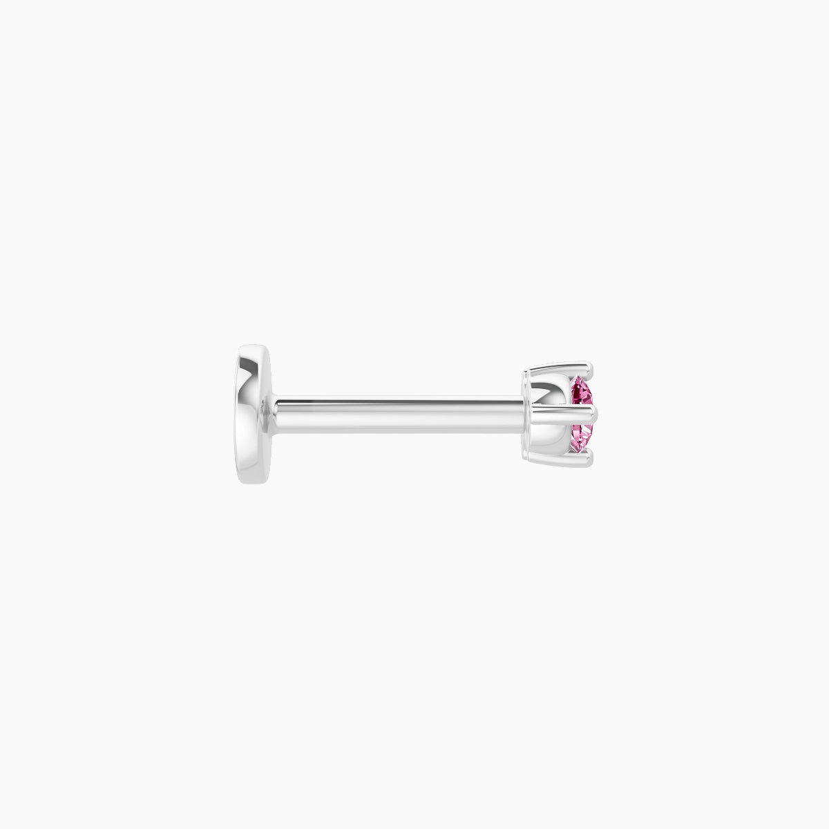 Isis | 18k White Gold 6.5 mm 5.5 mm Pink Sapphire Piercing