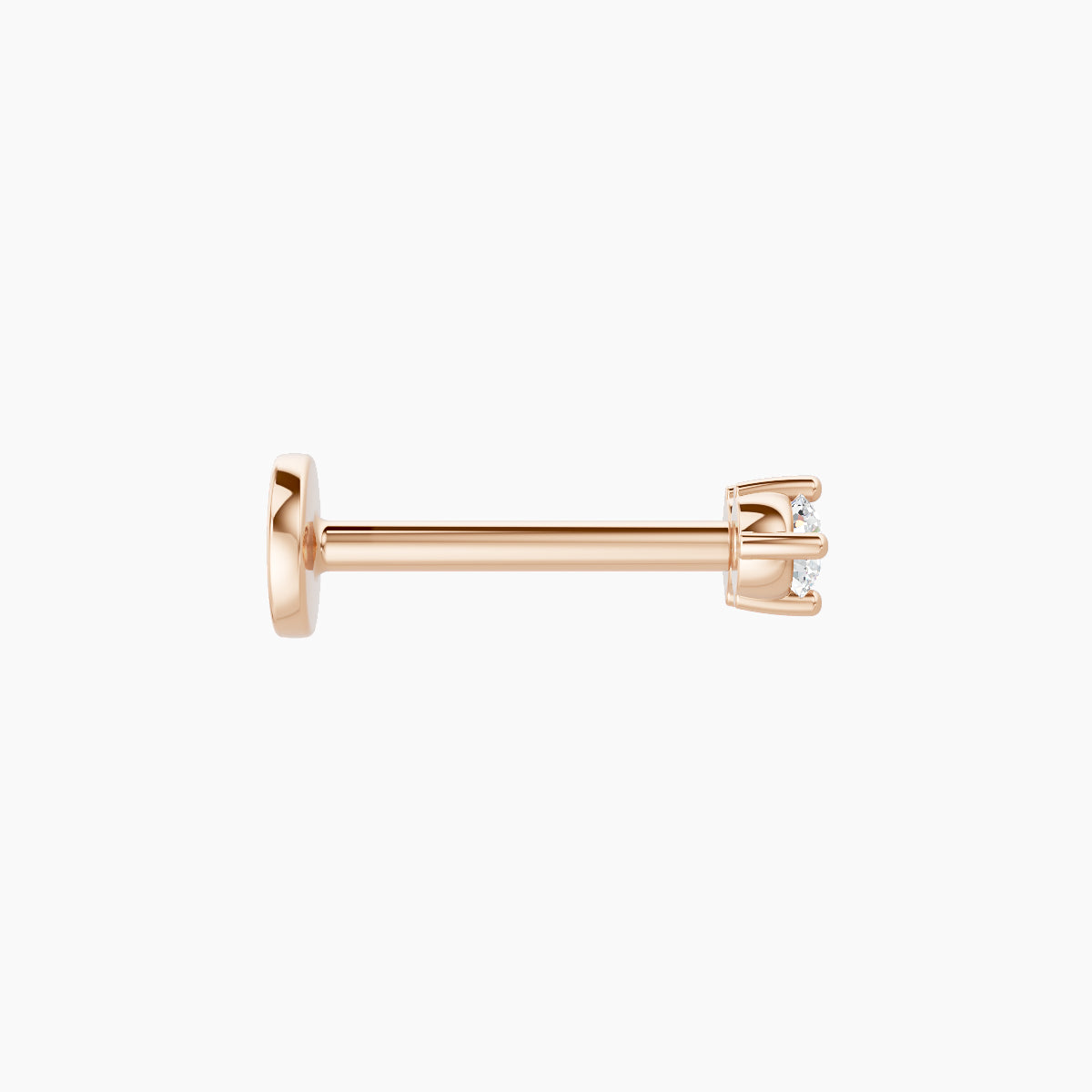 Isis | 18k Rose Gold 5 mm 8 mm Diamond Nose Piercing
