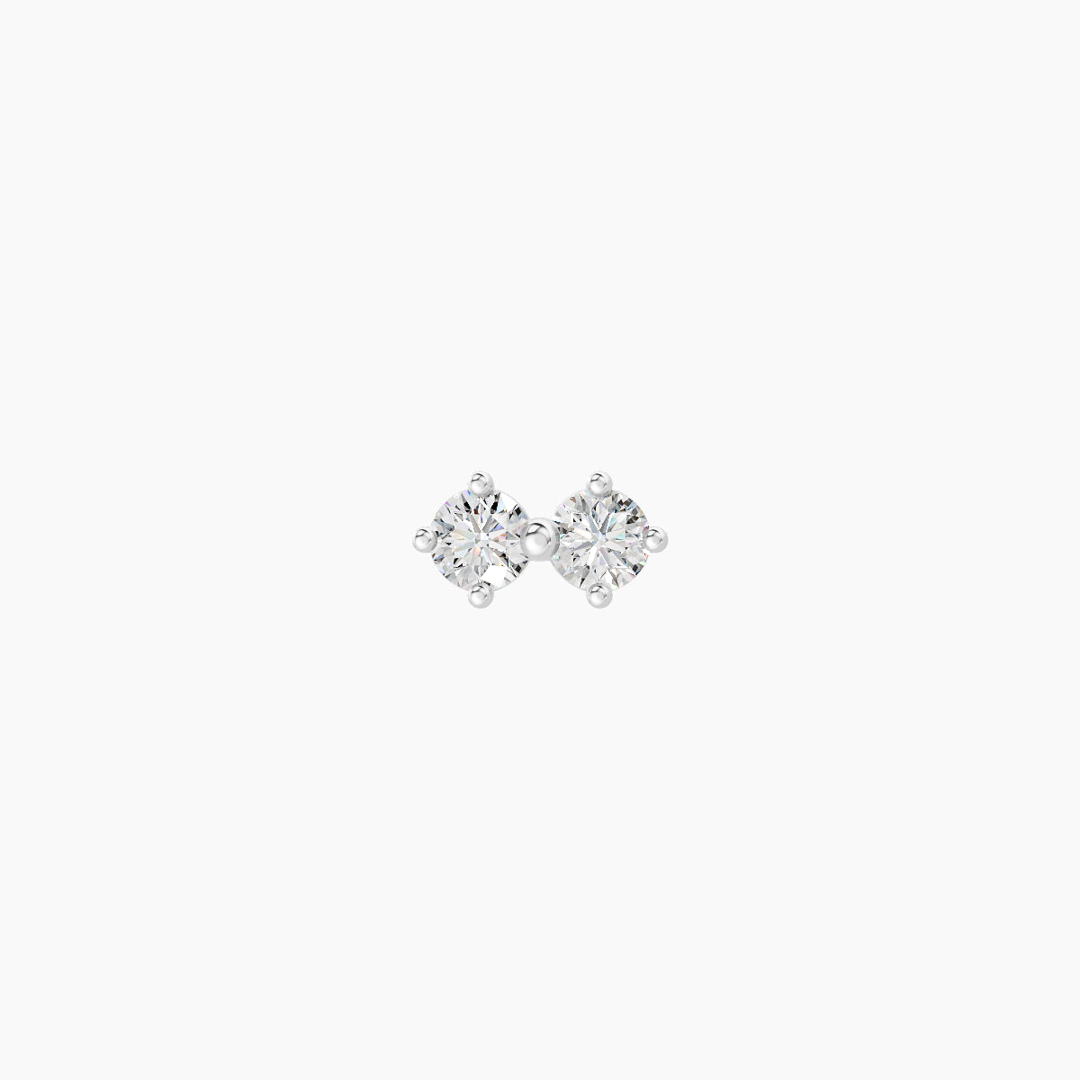 Isis | 18k White Gold 5 mm 8 mm Diamond Nose Piercing