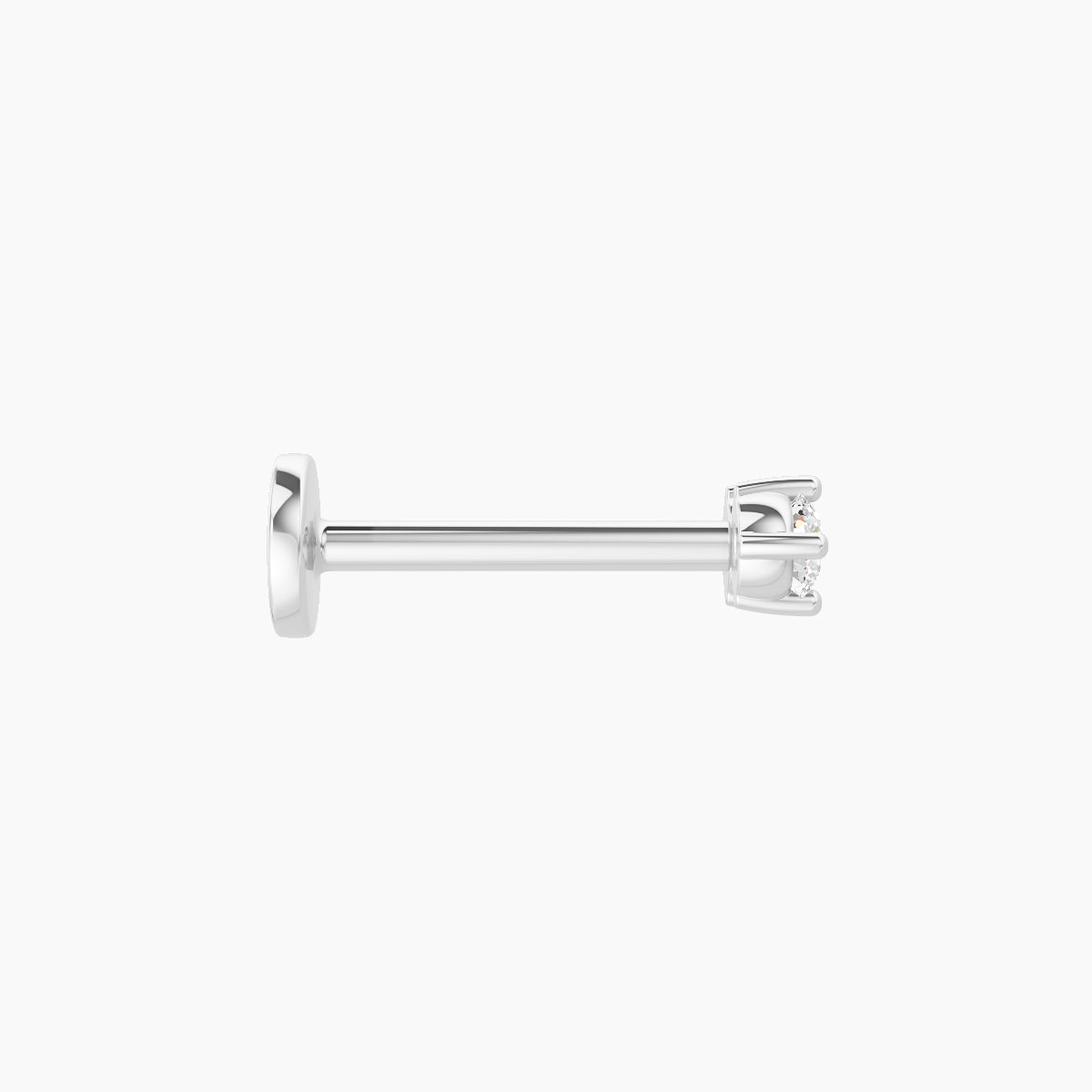 Isis | 18k White Gold 5 mm 8 mm Diamond Nose Piercing