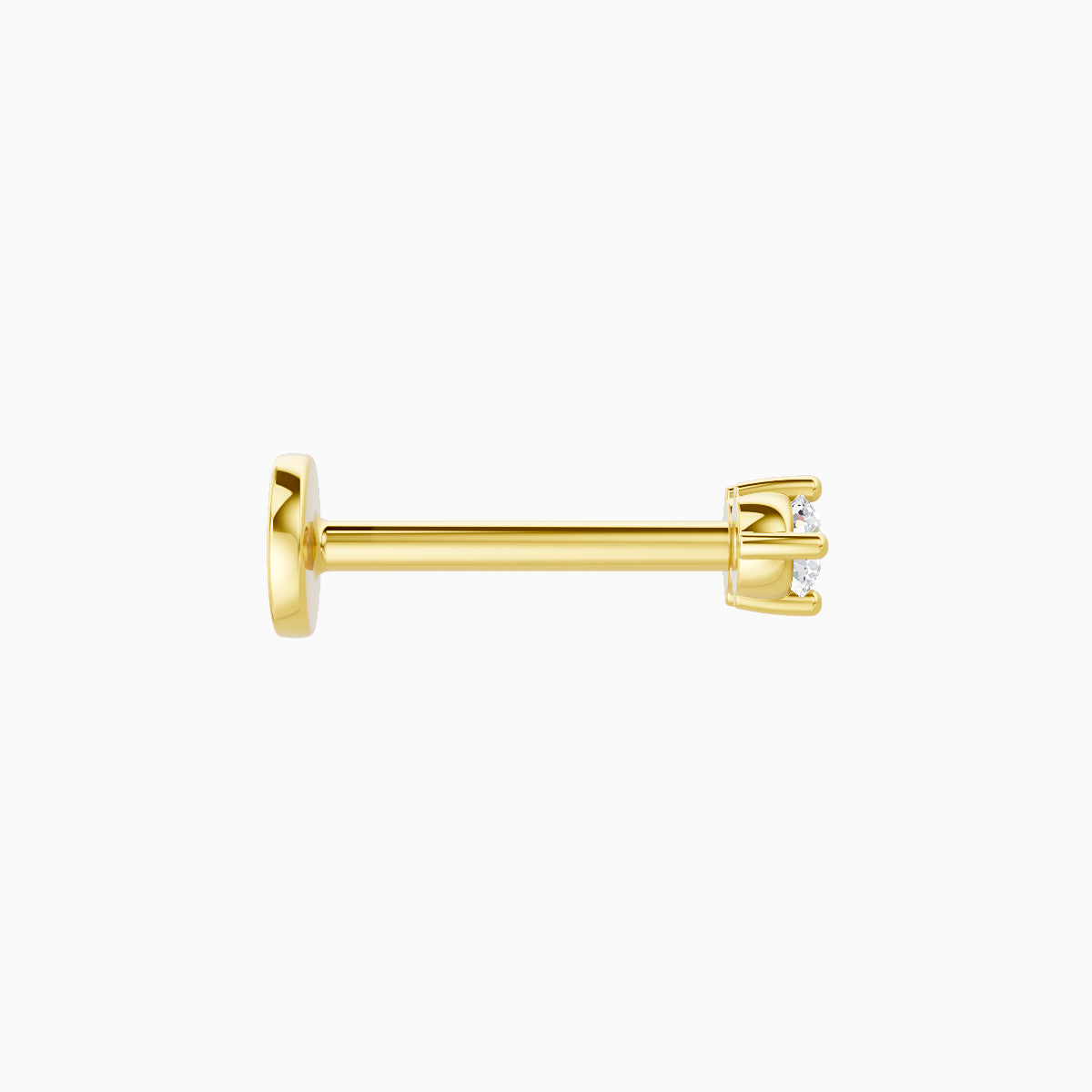 Isis | 18k Yellow Gold 5 mm 8 mm Diamond Nose Piercing