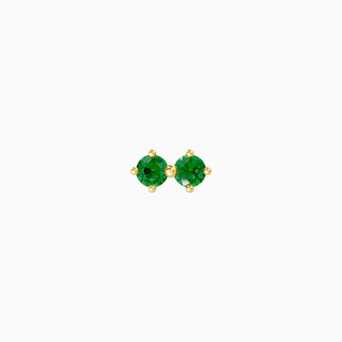 Isis | 18k Yellow Gold 8 mm 5 mm Emerald Nose Piercing