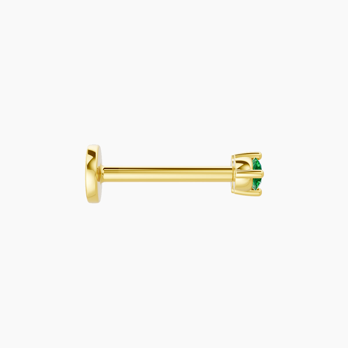 Isis | 18k Yellow Gold 8 mm 5 mm Emerald Nose Piercing