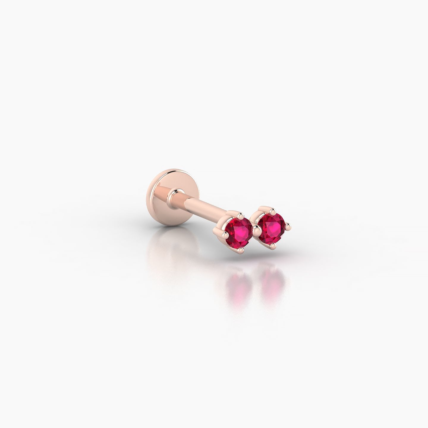 Isis | 18k Rose Gold 8 mm 5.5 mm Ruby Nostril Piercing