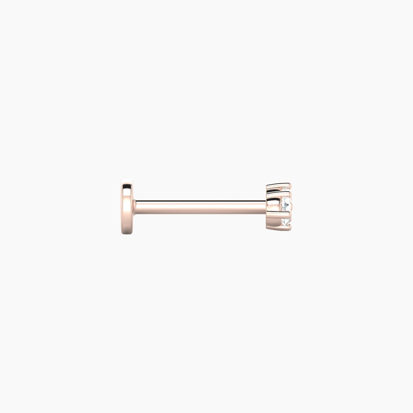 Isis | 18k Rose Gold 5.5 mm 8 mm Diamond Nostril Piercing