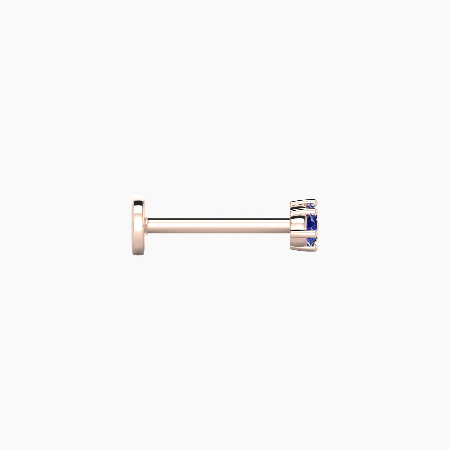 Isis | 18k Rose Gold 8 mm 5.5 mm Sapphire Nostril Piercing