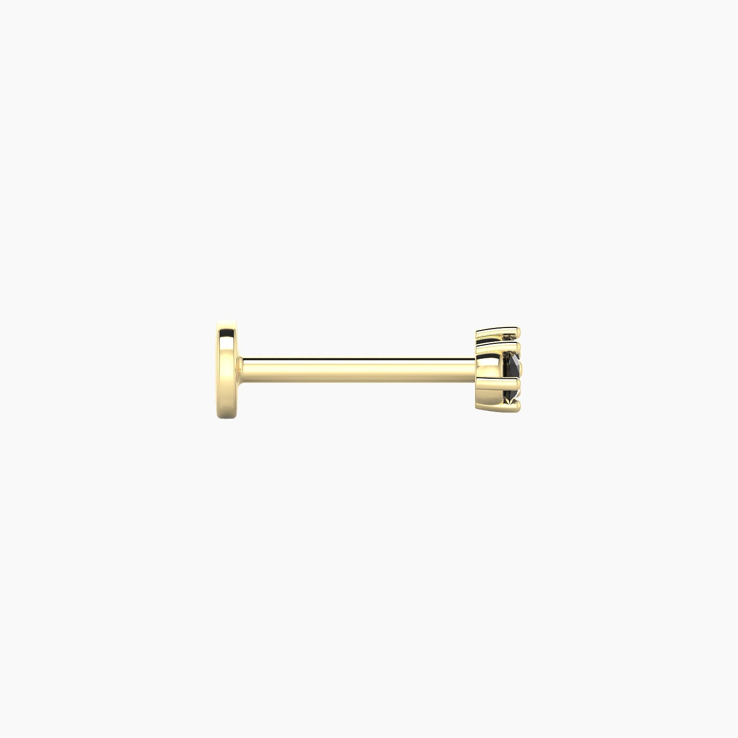 Isis | 18k Yellow Gold 8 mm 5.5 mm Black Diamond Nostril Piercing