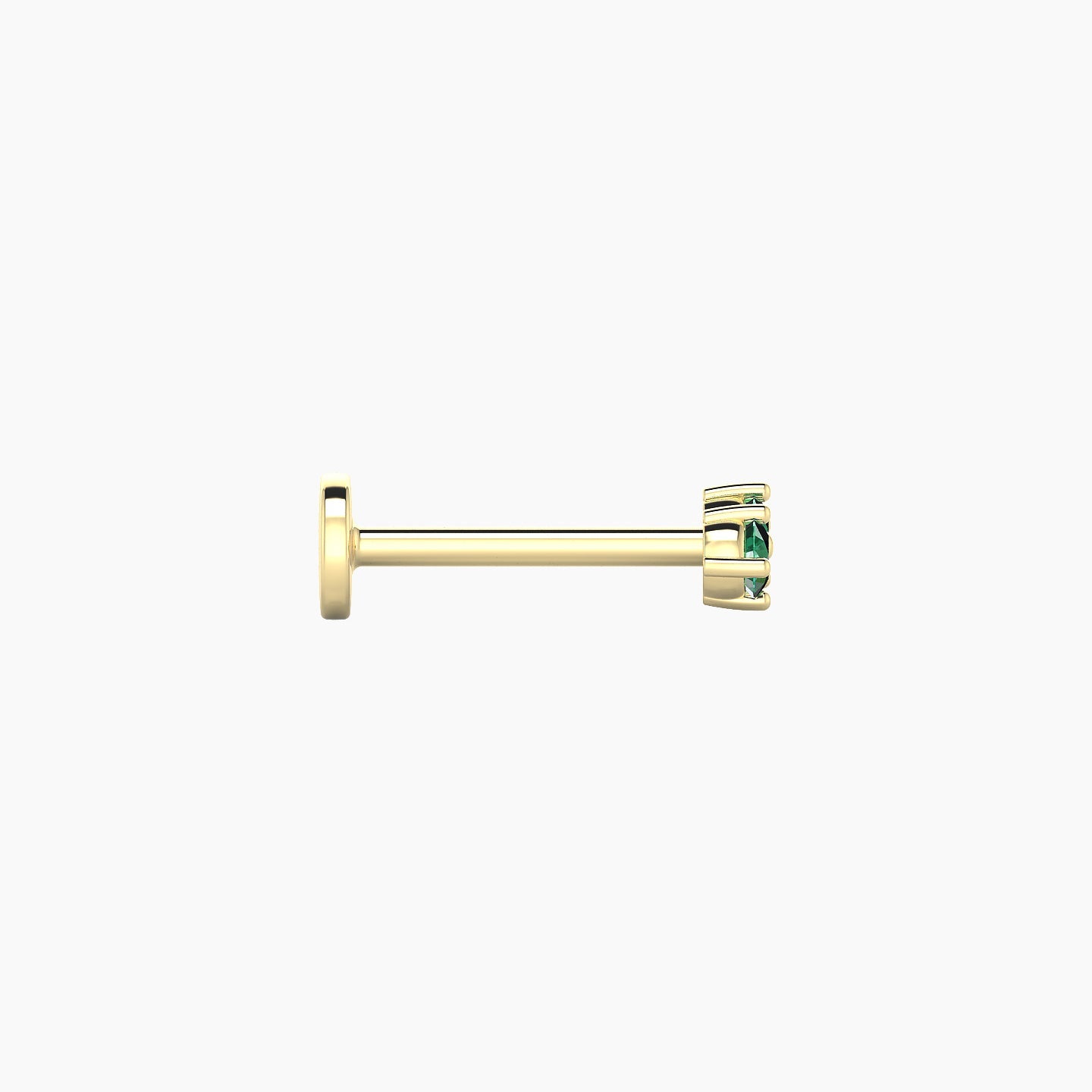 Isis | 18k Yellow Gold 8 mm 5.5 mm Emerald Nostril Piercing