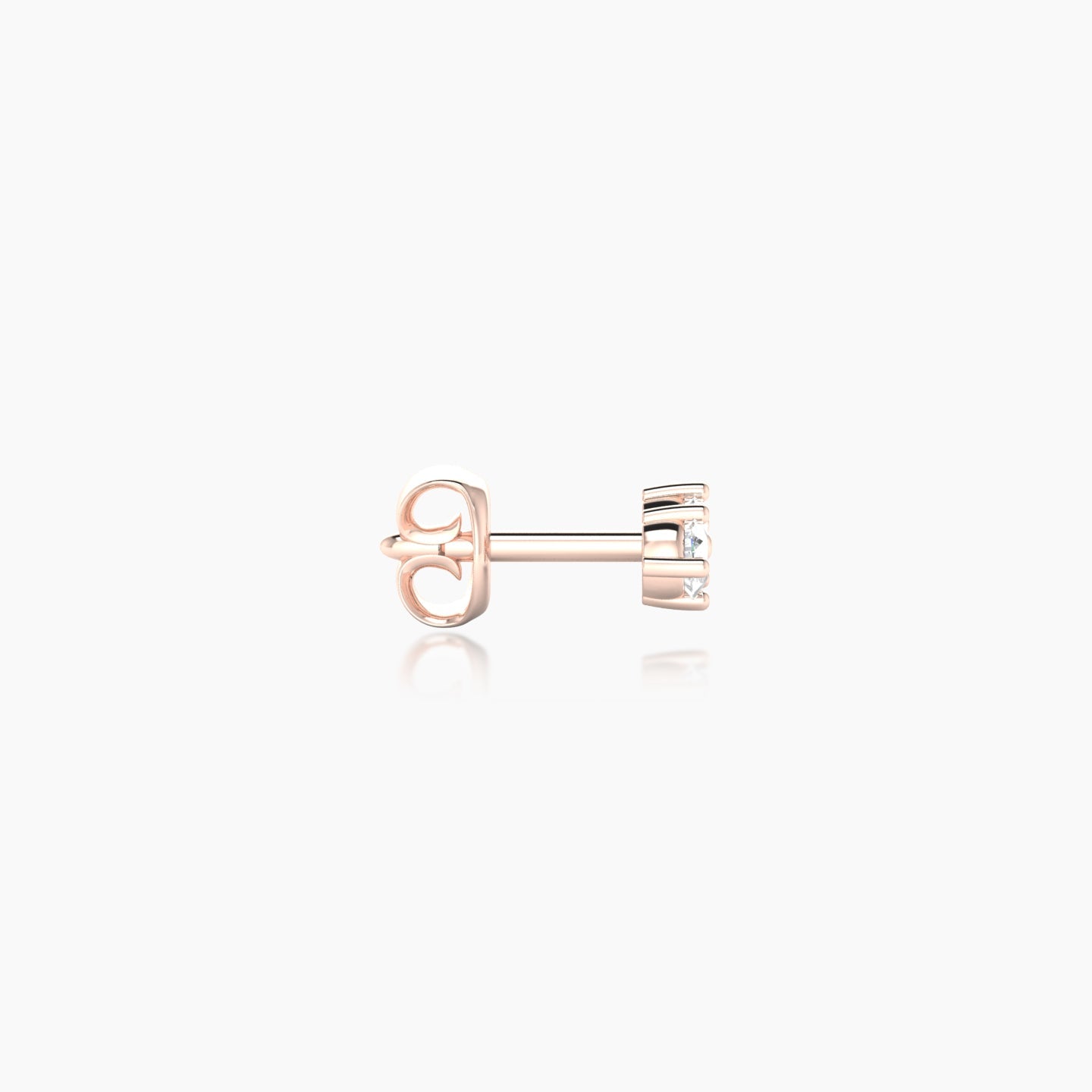 Isis | 18k Rose Gold 5.5 mm Diamond Earring