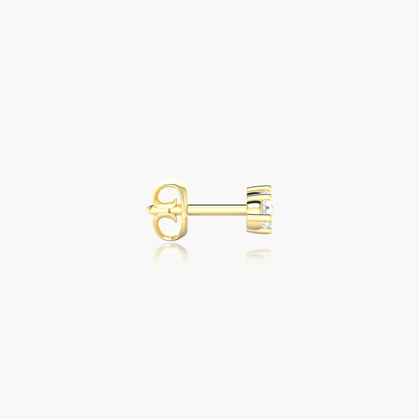 Isis | 18k Yellow Gold 5.5 mm Diamond Earring