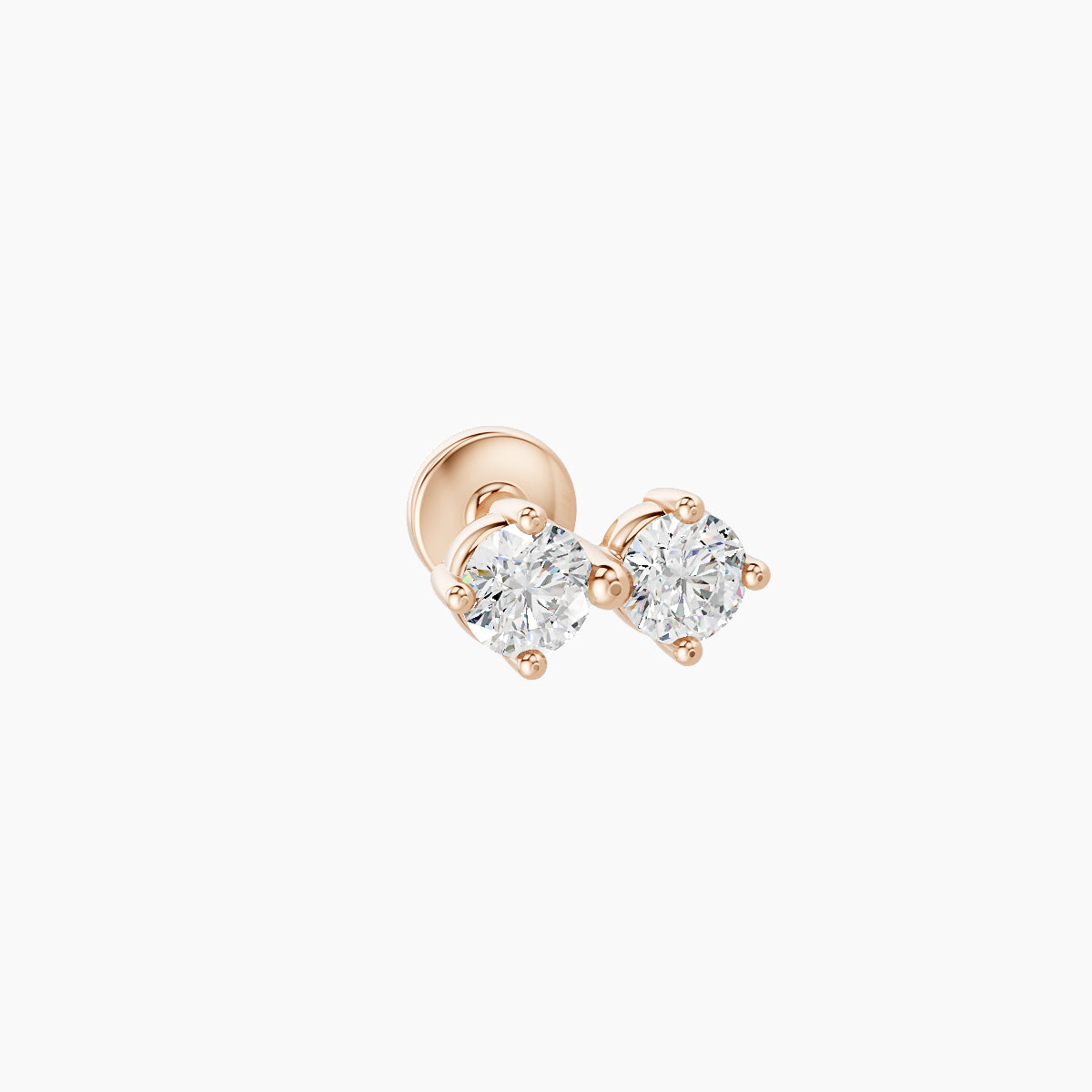 Isis | 18k Rose Gold 6.5 mm 5 mm Diamond Nose Piercing