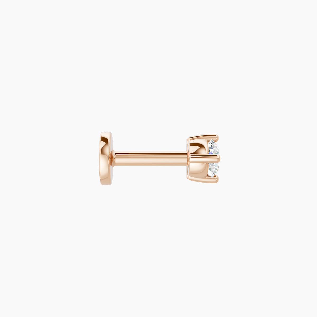Isis | 18k Rose Gold 6.5 mm 5 mm Diamond Nose Piercing
