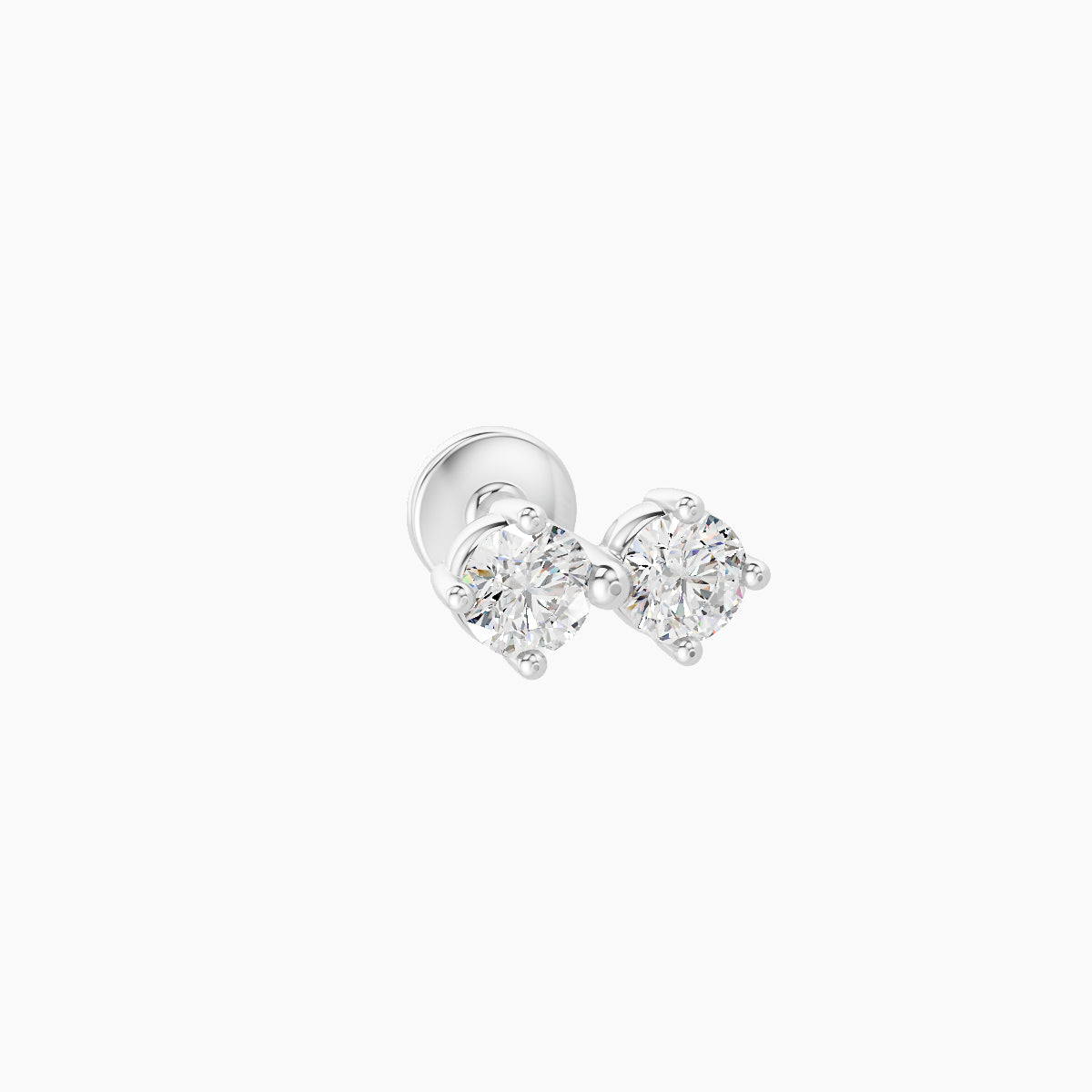 Isis | 18k White Gold 6.5 mm 5 mm Diamond Nose Piercing