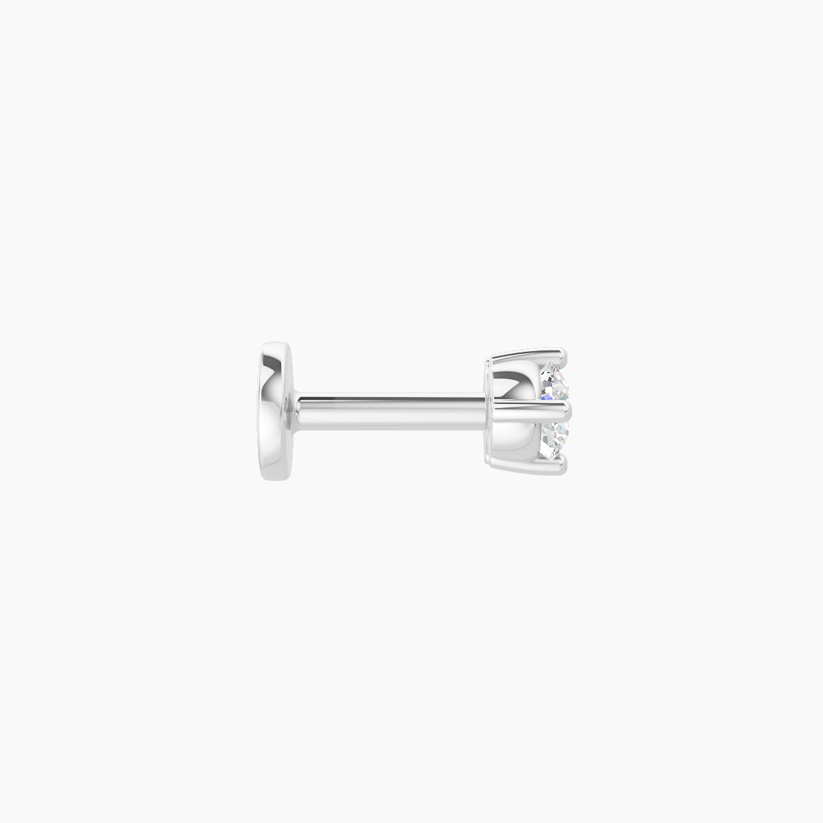 Isis | 18k White Gold 6.5 mm 5 mm Diamond Nose Piercing