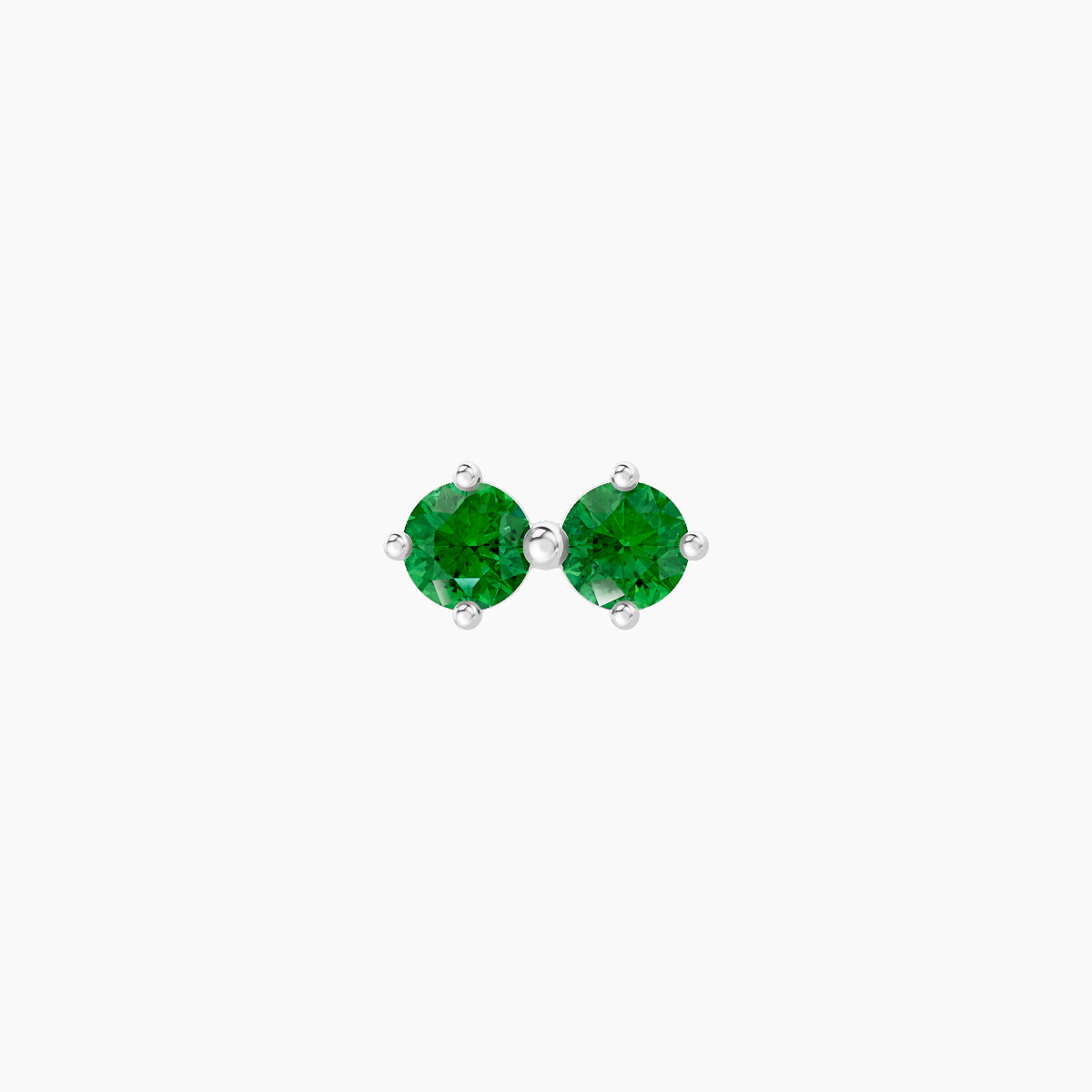 Isis | 18k White Gold 5 mm 6.5 mm Emerald Nose Piercing