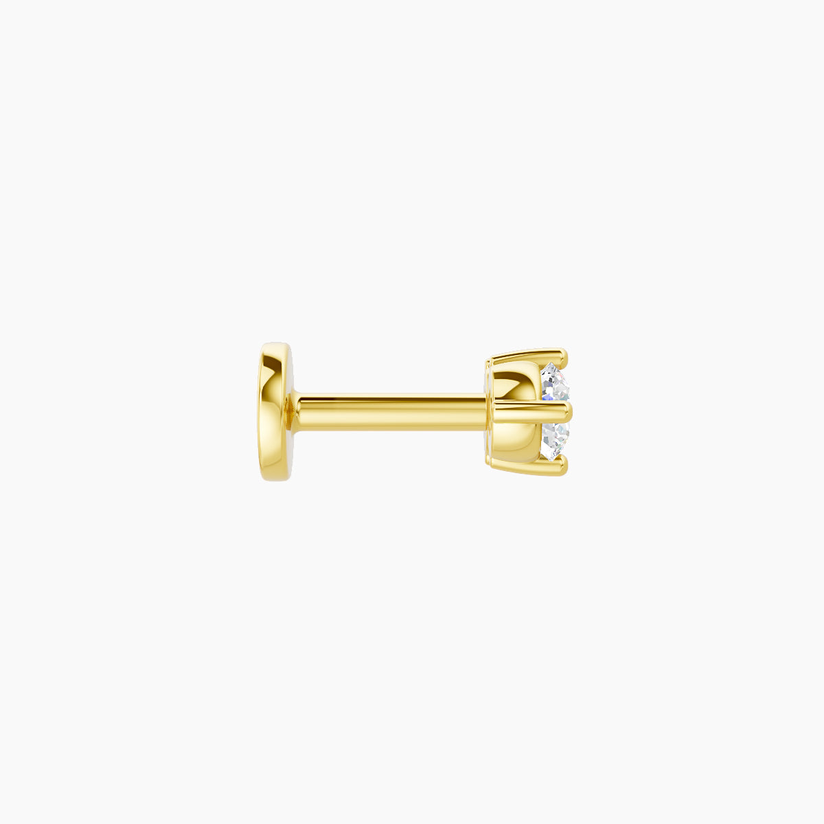 Isis | 18k Yellow Gold 6.5 mm 5 mm Diamond Nose Piercing