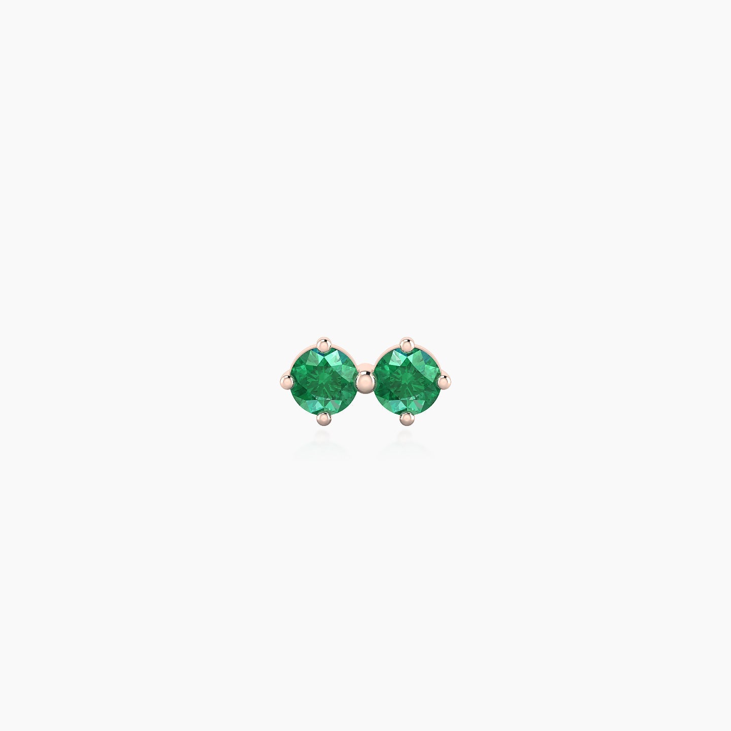 Isis | 18k Rose Gold 5 mm 6.5 mm Emerald Nostril Piercing