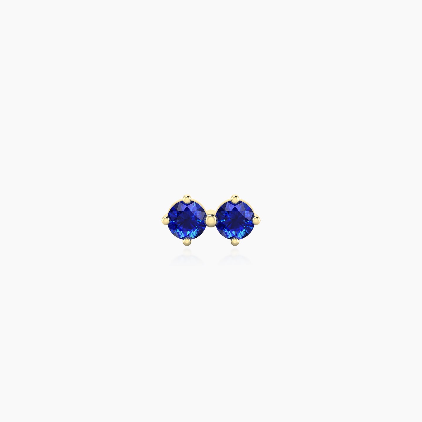 Isis | 18k Yellow Gold 5 mm 6.5 mm Sapphire Nostril Piercing