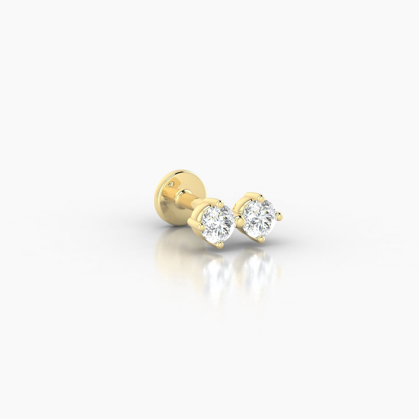 Isis | 18k Yellow Gold 6.5 mm 5 mm Diamond Nostril Piercing