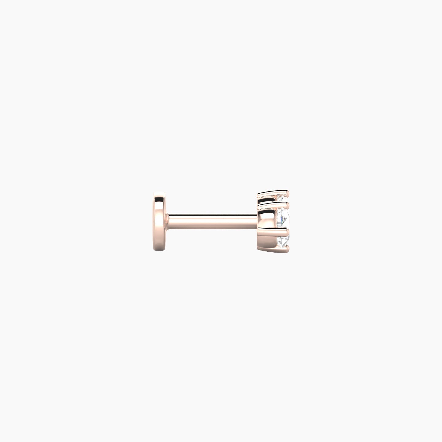 Isis | 18k Rose Gold 6.5 mm 5 mm Diamond Nostril Piercing