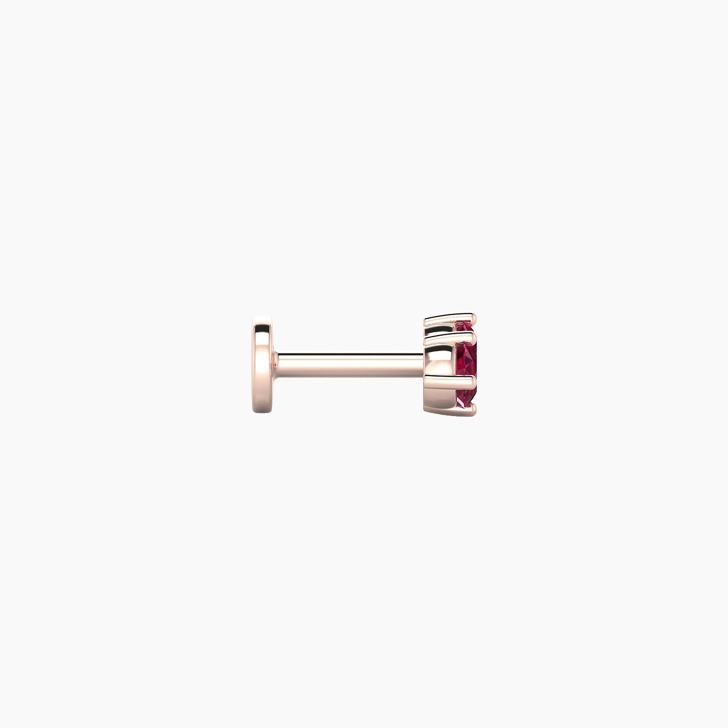 Isis | 18k Rose Gold 5 mm 6.5 mm Ruby Nostril Piercing