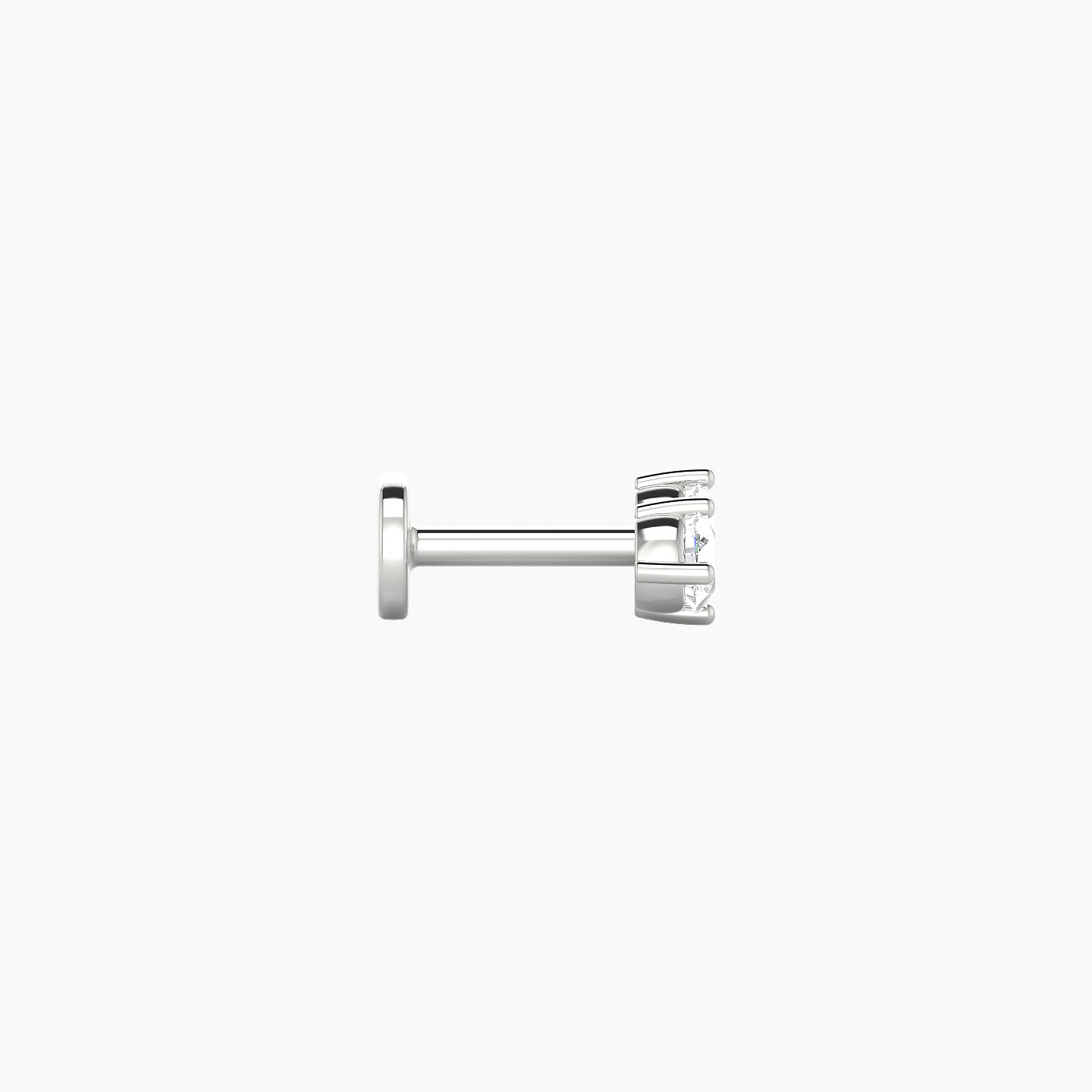 Isis | 18k White Gold 6.5 mm 5 mm Diamond Nostril Piercing