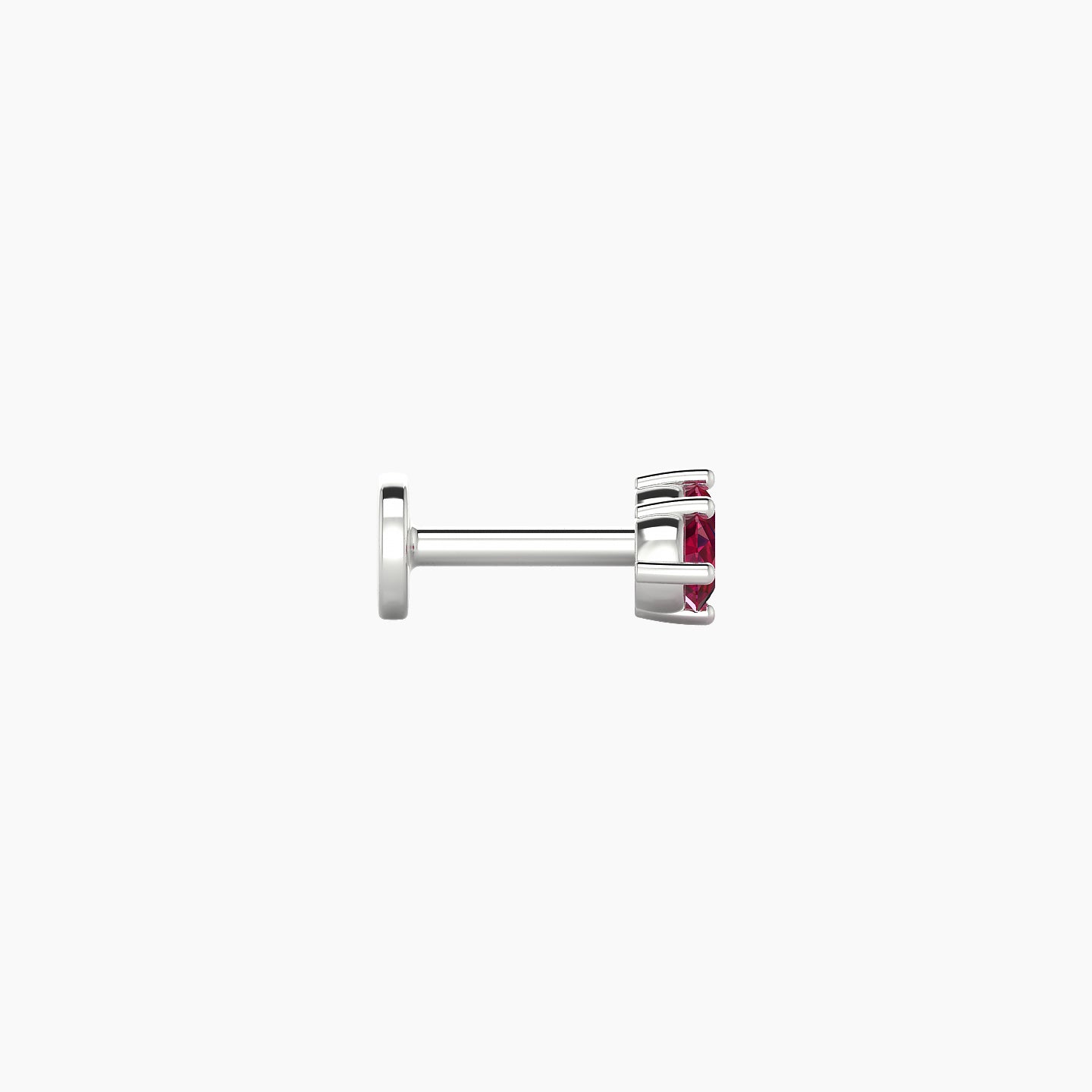 Isis | 18k White Gold 5 mm 6.5 mm Ruby Nostril Piercing