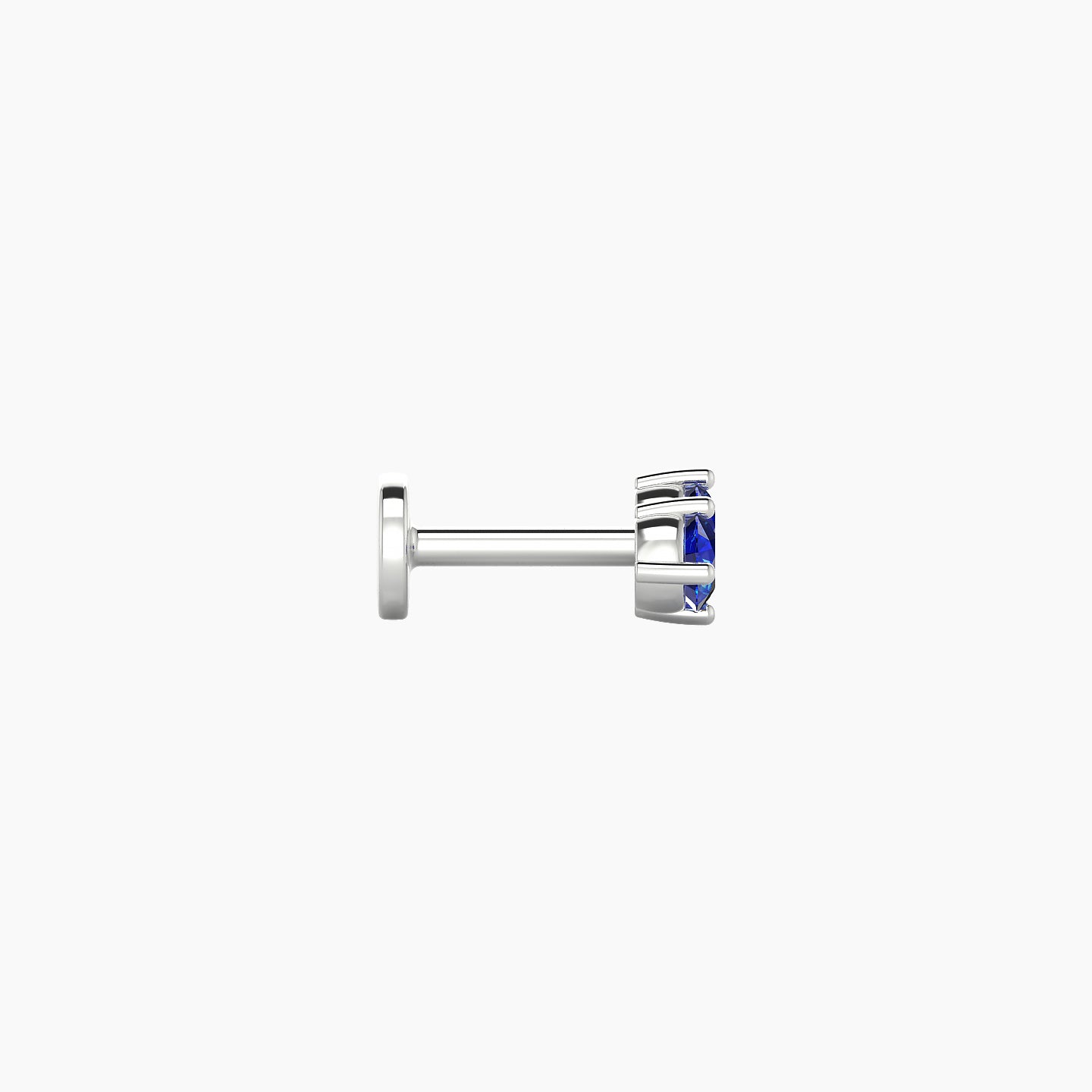 Isis | 18k White Gold 5 mm 6.5 mm Sapphire Nostril Piercing