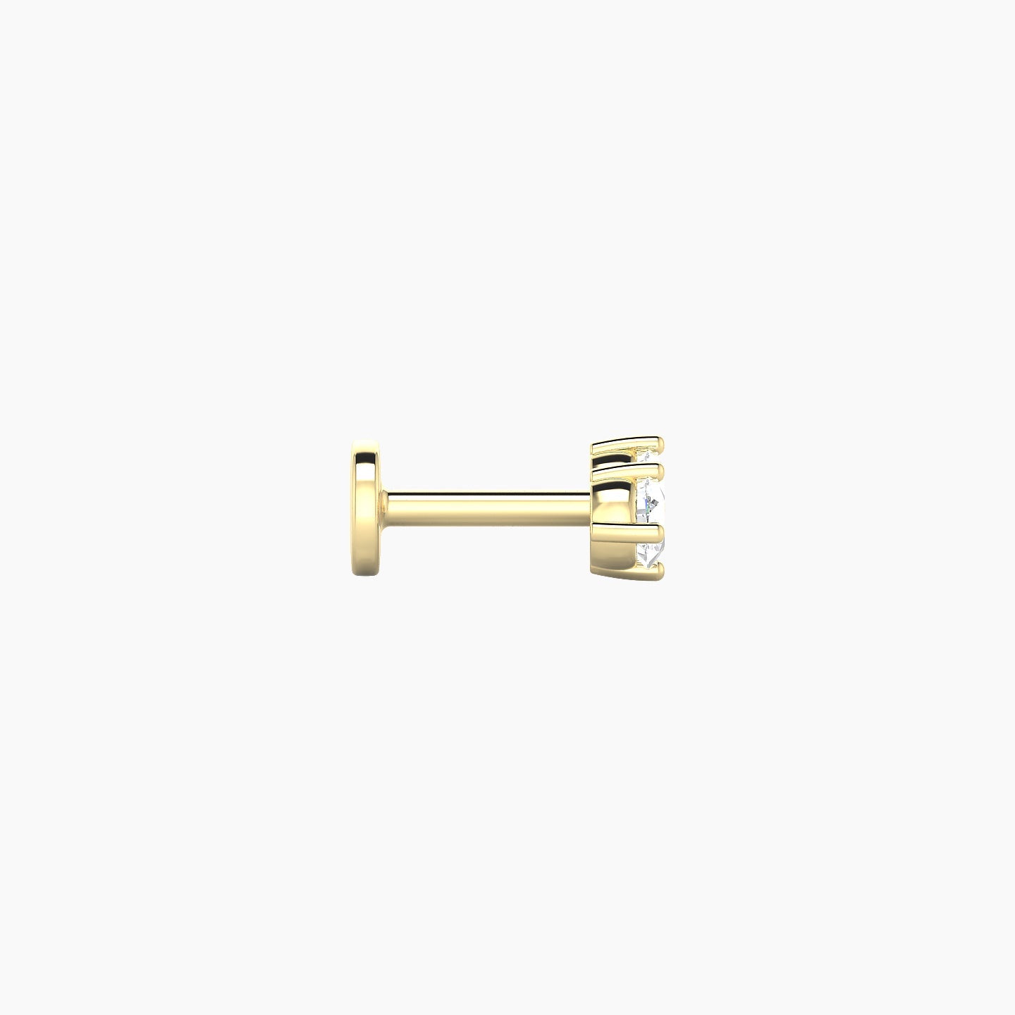 Isis | 18k Yellow Gold 6.5 mm 5 mm Diamond Nostril Piercing