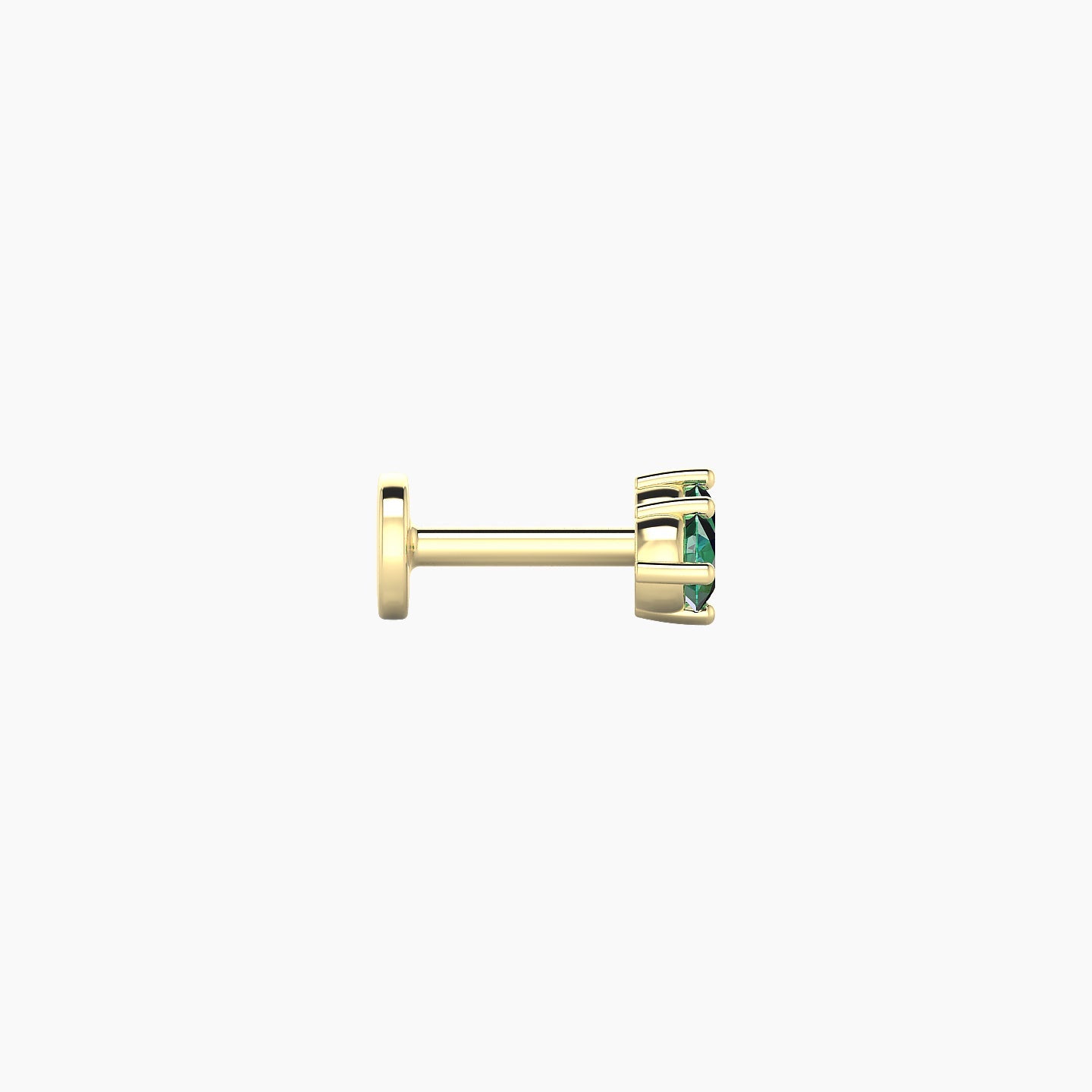 Isis | 18k Yellow Gold 5 mm 6.5 mm Emerald Nostril Piercing