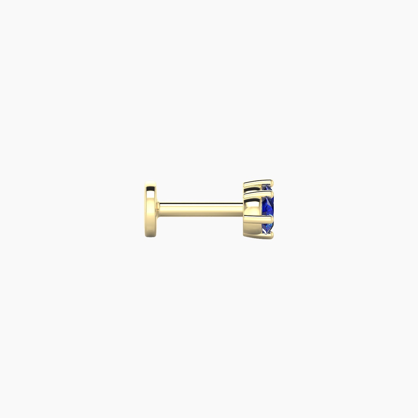 Isis | 18k Yellow Gold 5 mm 6.5 mm Sapphire Nostril Piercing