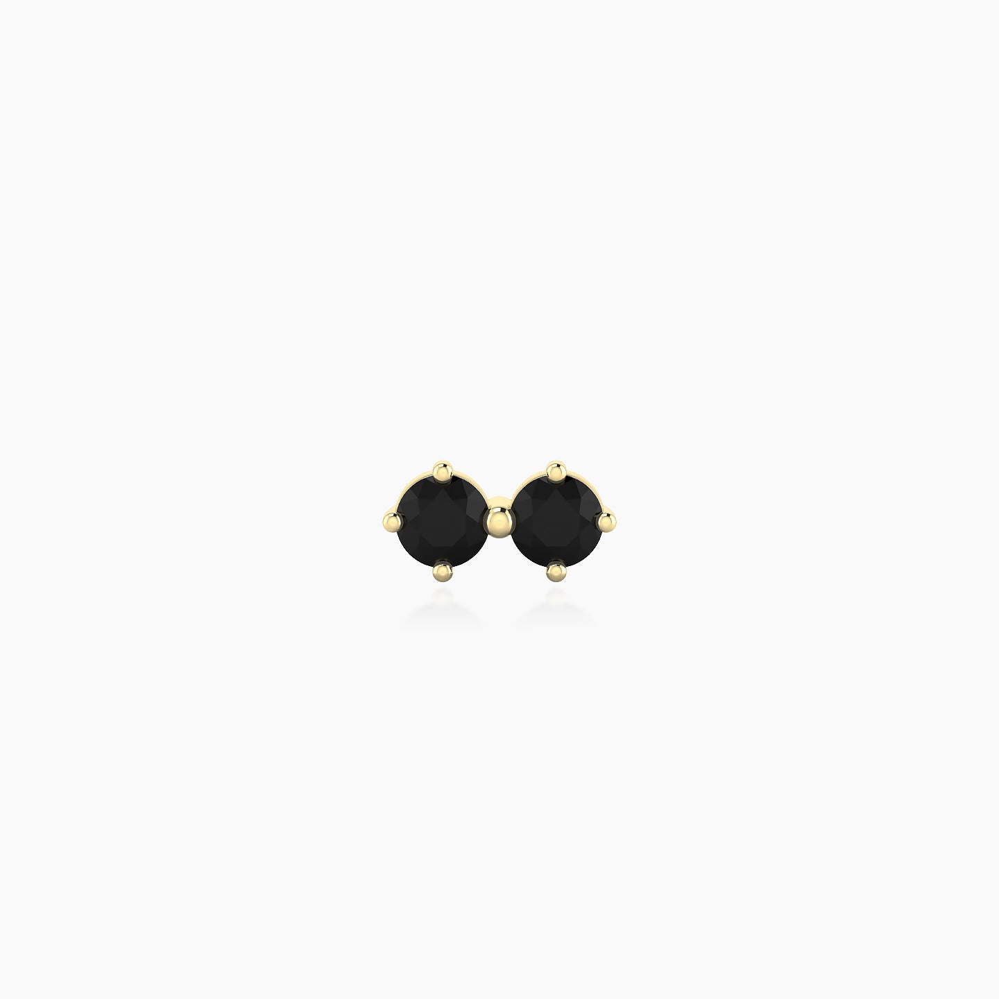 Isis | 18k Yellow Gold 5 mm 6.5 mm Black Diamond Piercing