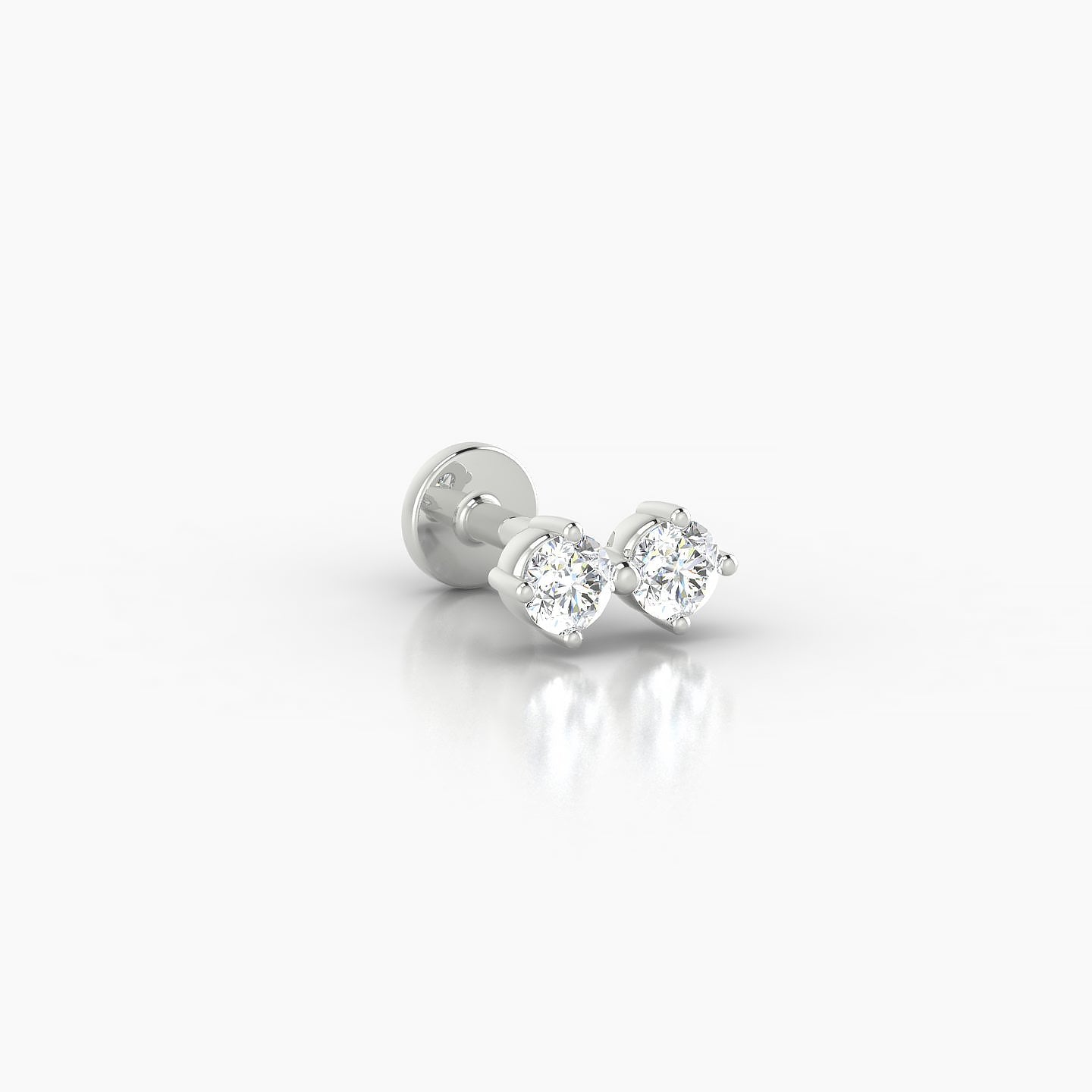 Isis | 18k White Gold 6.5 mm 5 mm Diamond Piercing