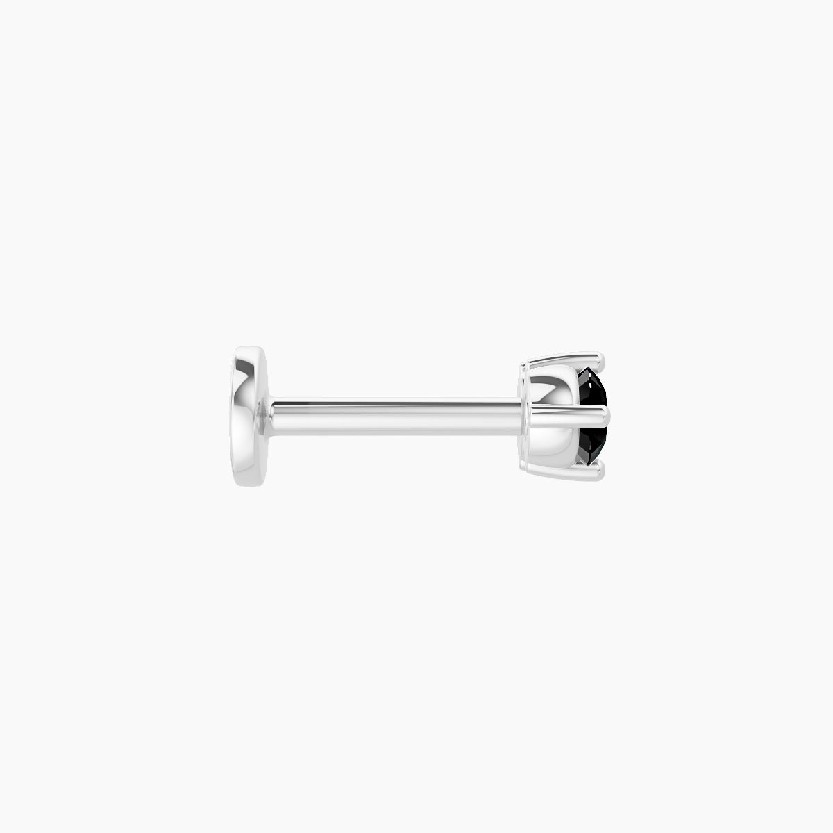 Isis | 18k White Gold 6.5 mm 6.5 mm Black Diamond Nose Piercing