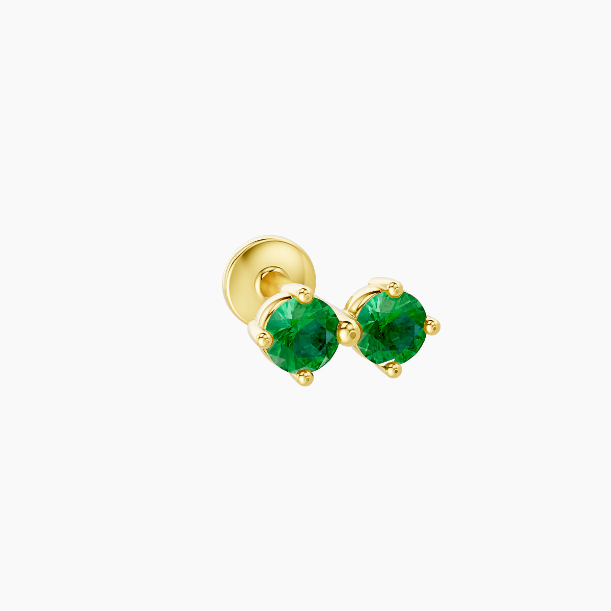 Isis | 18k Yellow Gold 6.5 mm 6.5 mm Emerald Nose Piercing