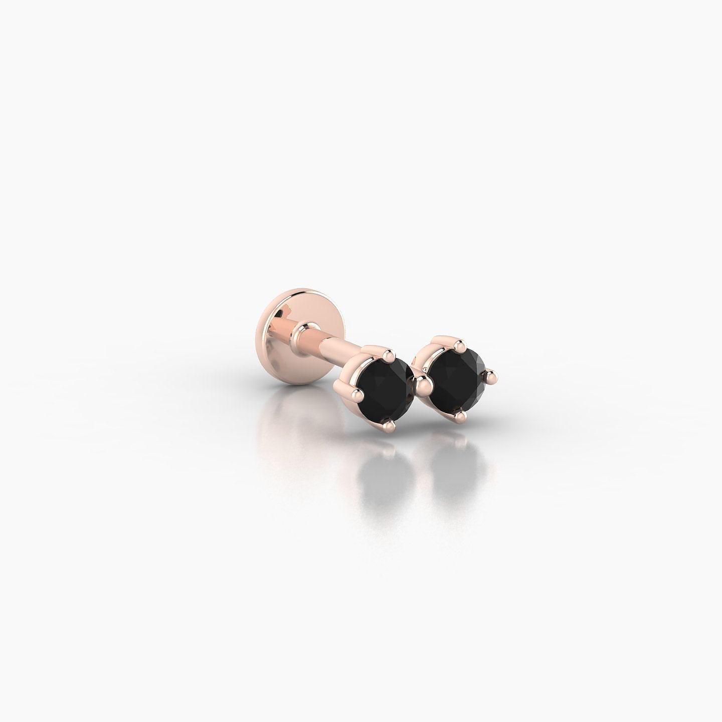 Isis | 18k Rose Gold 6.5 mm 6.5 mm Black Diamond Nostril Piercing