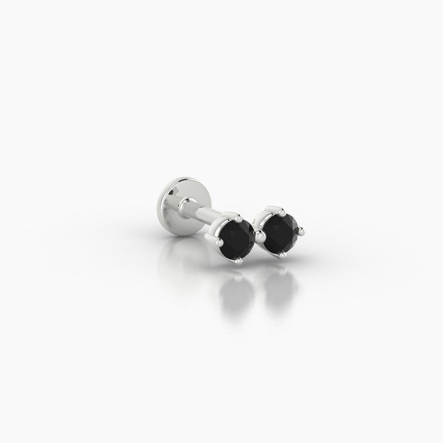 Isis | 18k White Gold 6.5 mm 6.5 mm Black Diamond Nostril Piercing