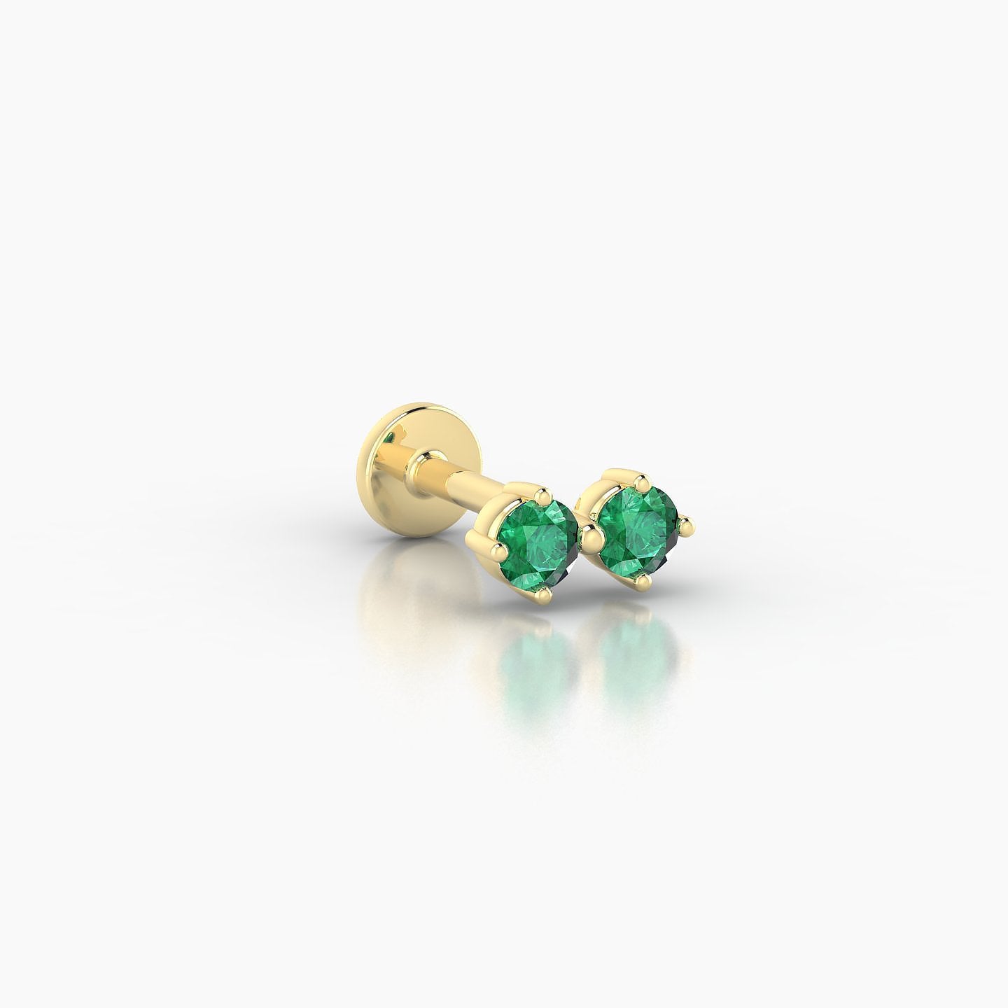 Isis | 18k Yellow Gold 6.5 mm 6.5 mm Emerald Nostril Piercing