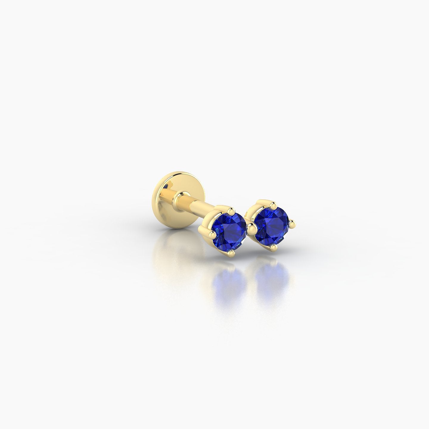 Isis | 18k Yellow Gold 6.5 mm 6.5 mm Sapphire Nostril Piercing