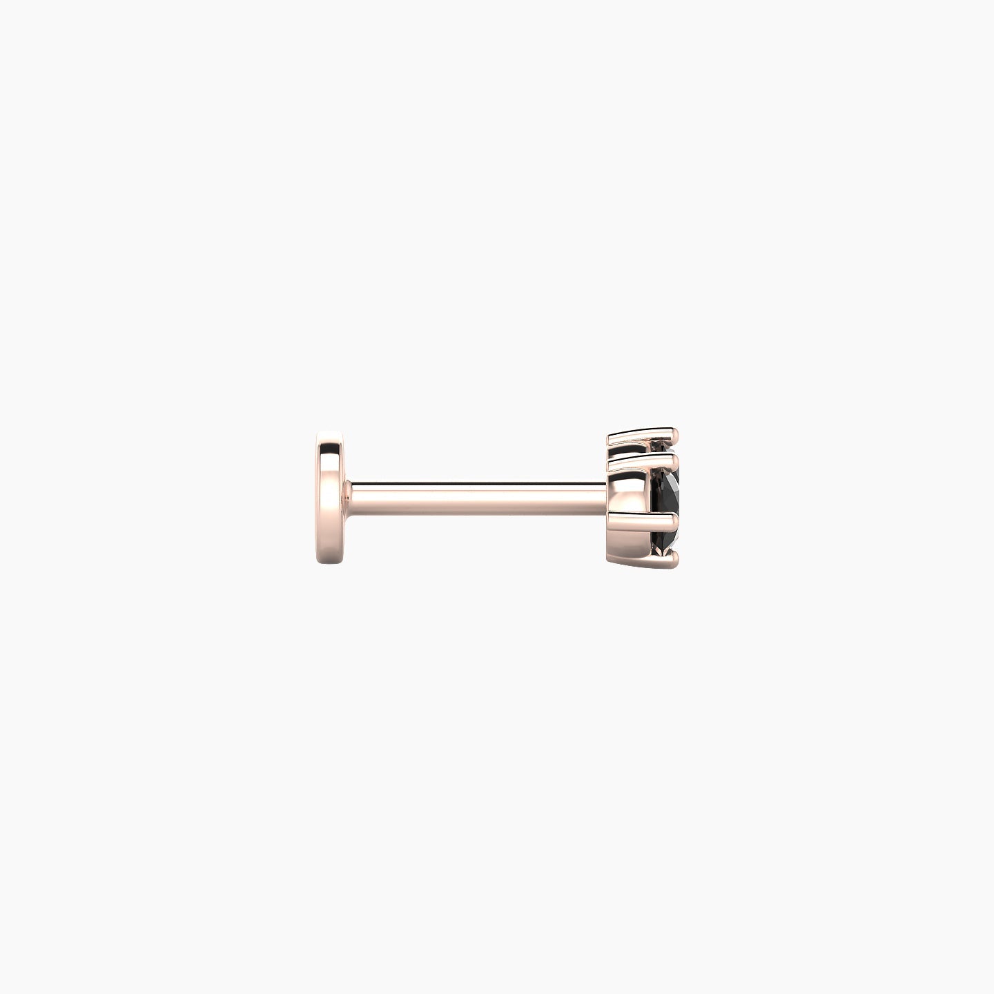 Isis | 18k Rose Gold 6.5 mm 6.5 mm Black Diamond Nostril Piercing