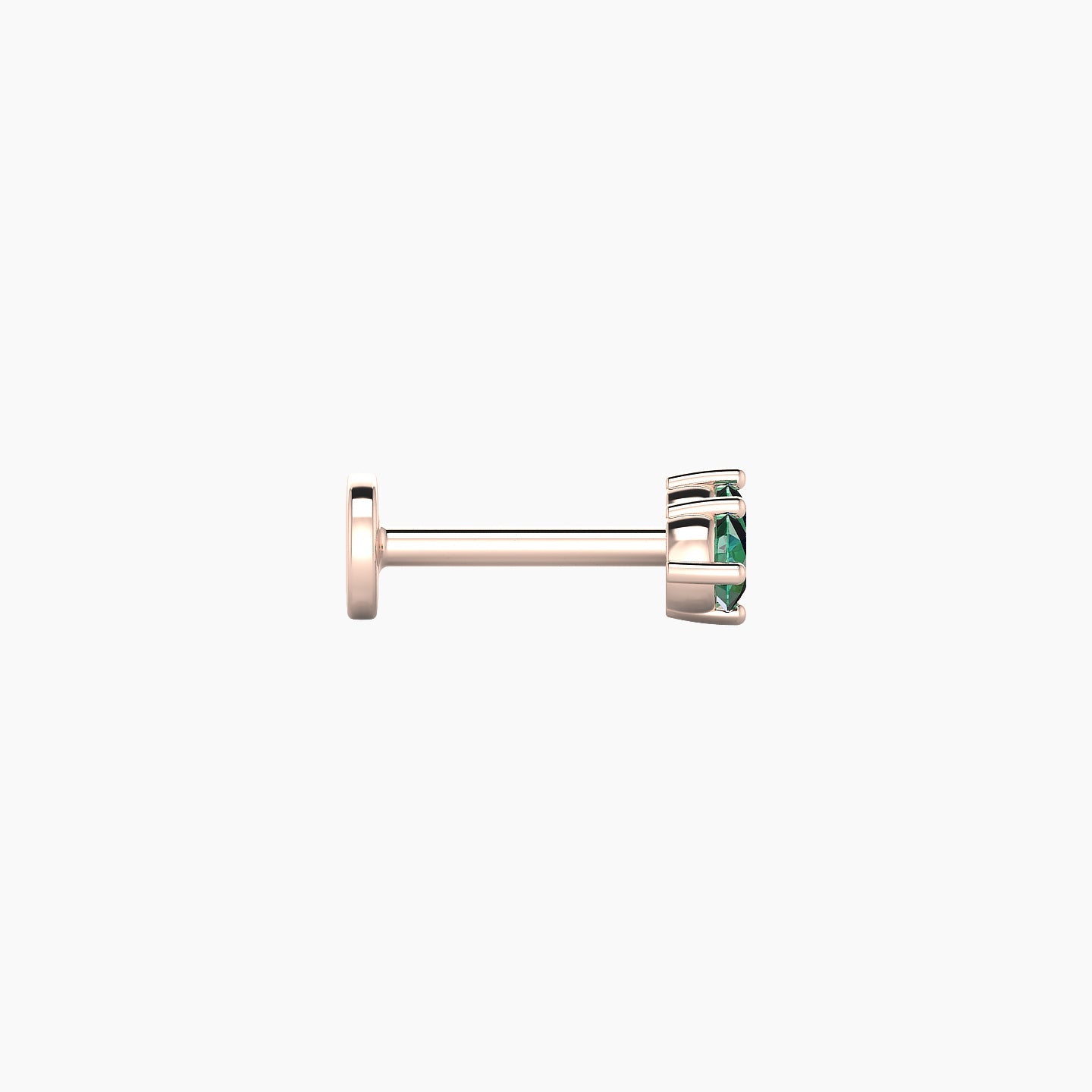 Isis | 18k Rose Gold 6.5 mm 6.5 mm Emerald Nostril Piercing