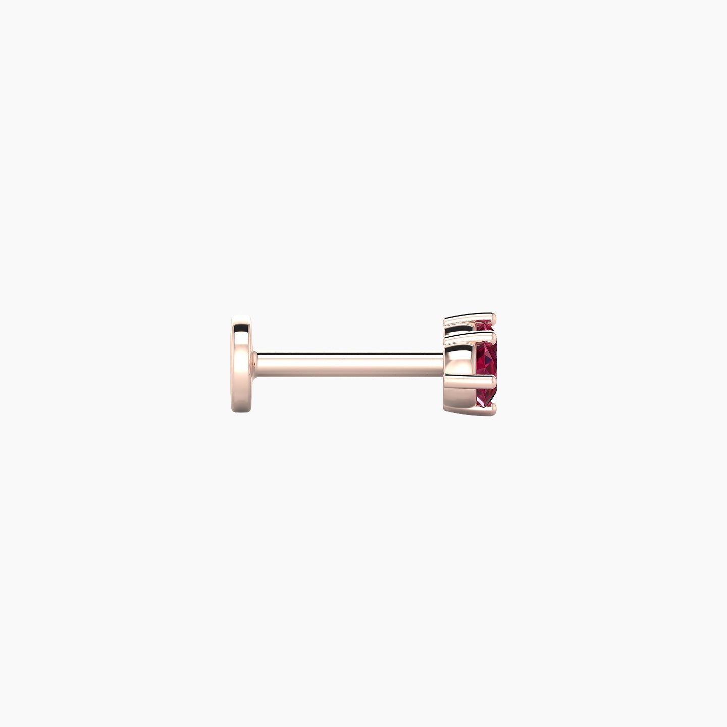 Isis | 18k Rose Gold 6.5 mm 6.5 mm Ruby Nostril Piercing