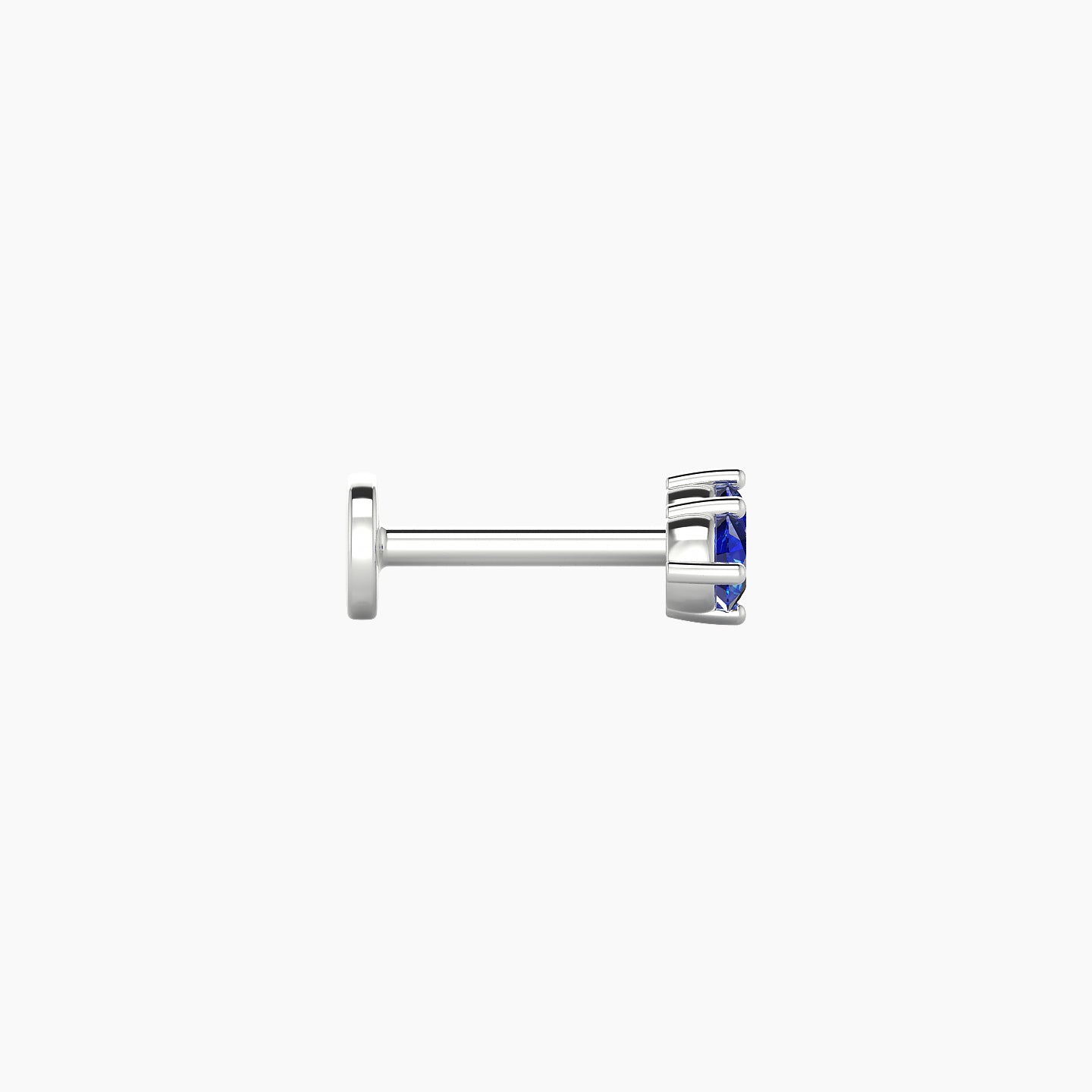 Isis | 18k White Gold 6.5 mm 6.5 mm Sapphire Nostril Piercing